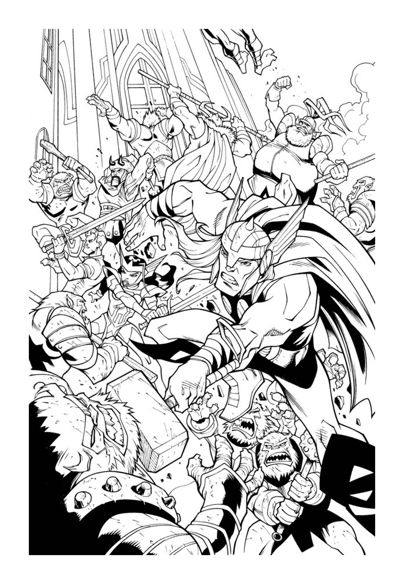 coloriage Avengers monsters Printable