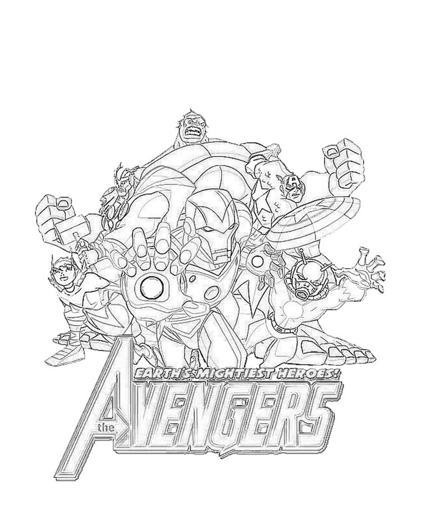 coloriage avengers heroes
