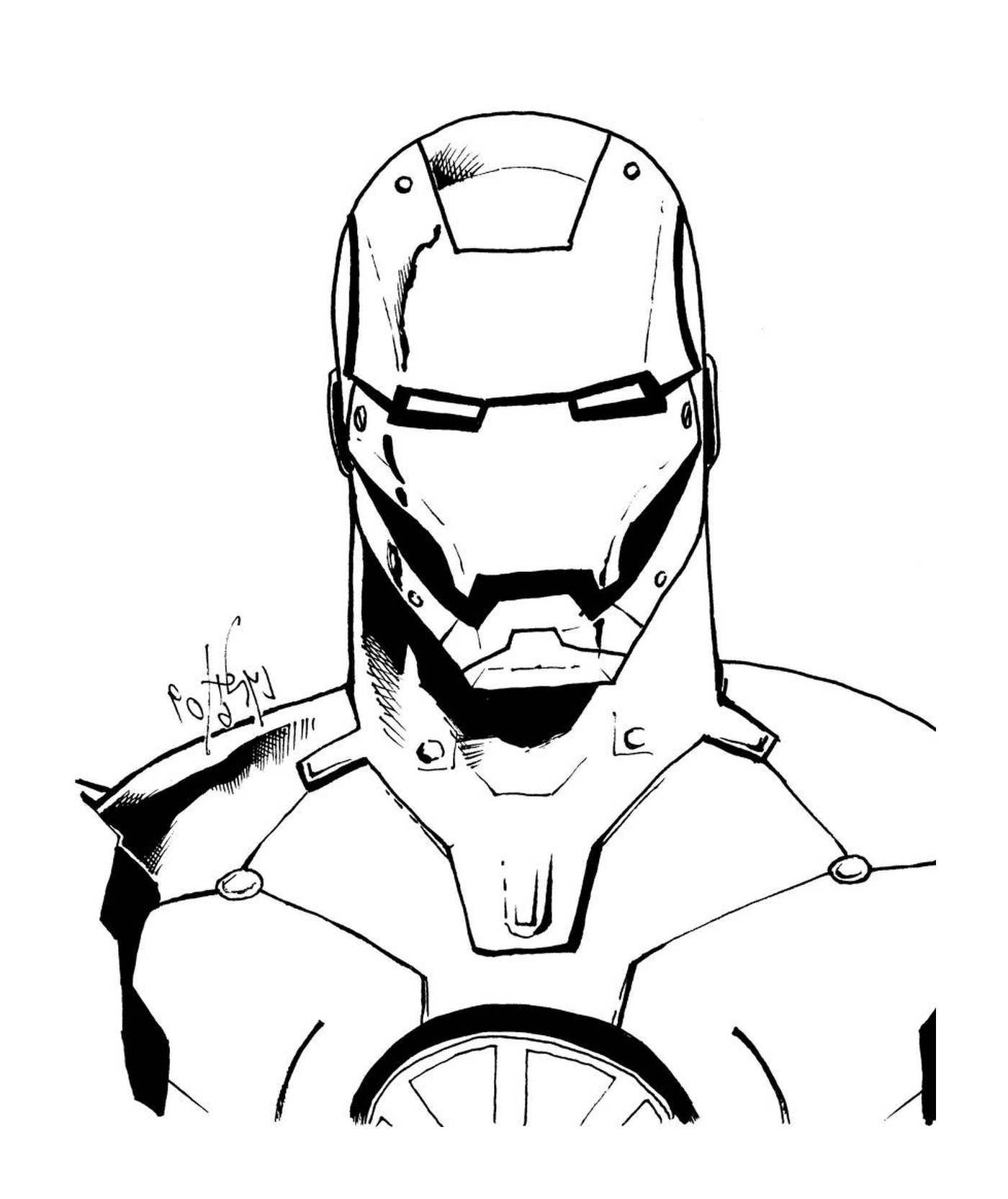 avengers iron man portrait visage robot