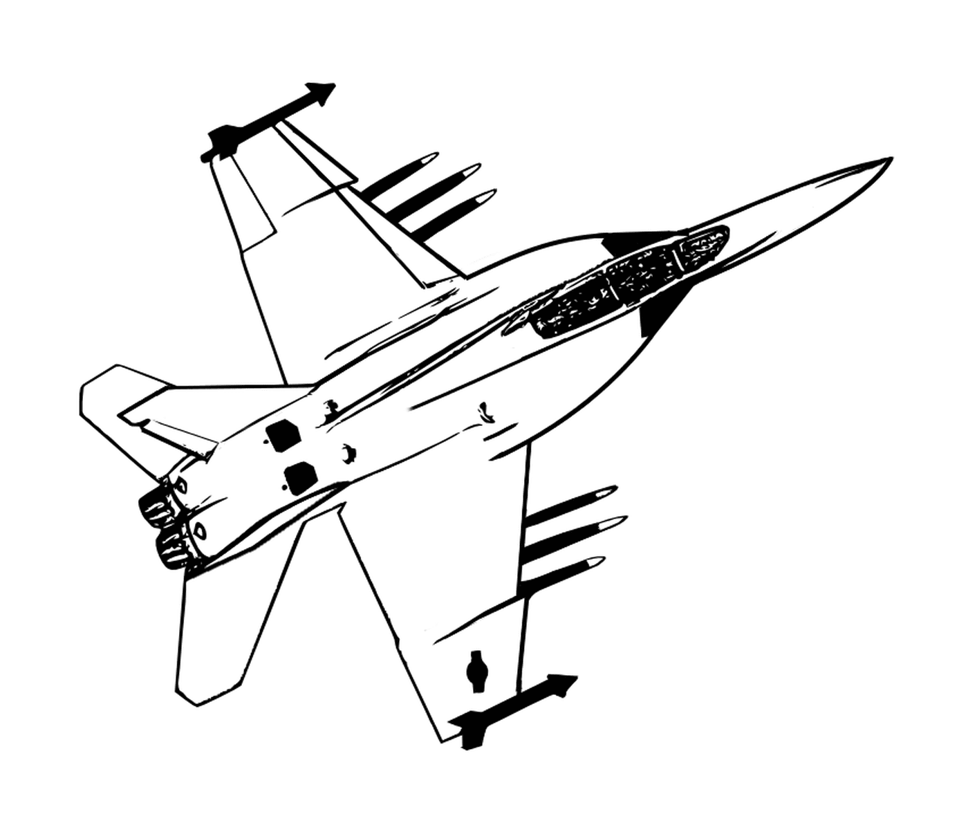 coloriage avion de chasse 27