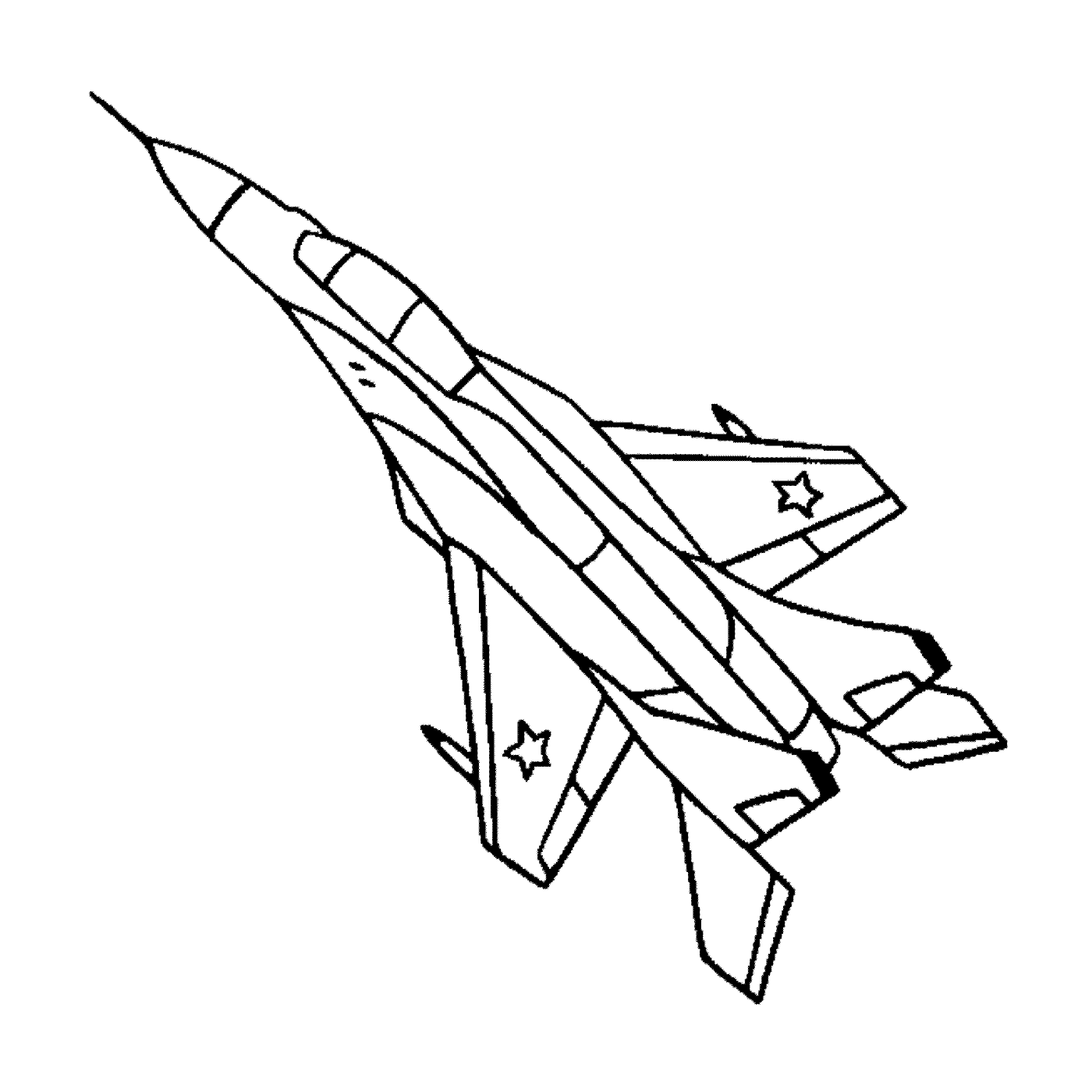 coloriage avion de chasse 35