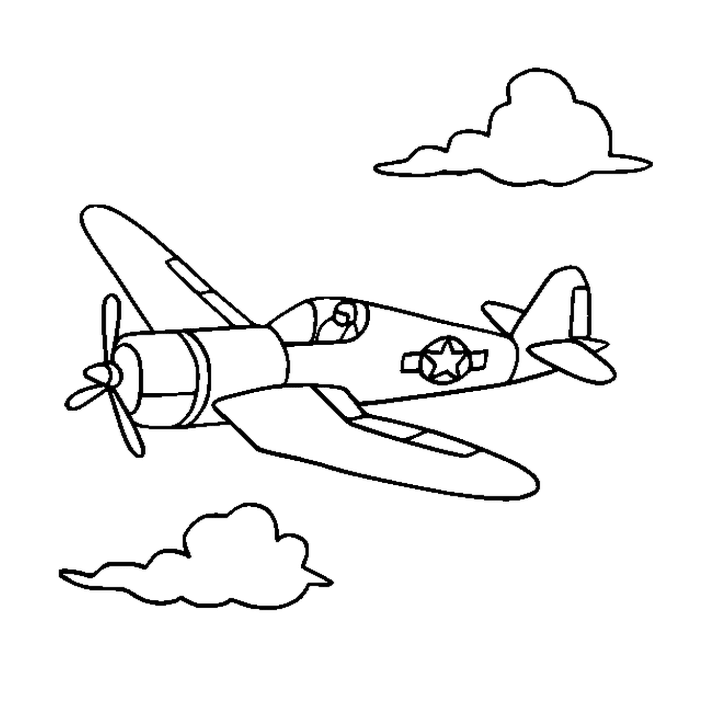 coloriage avion de guerre 19