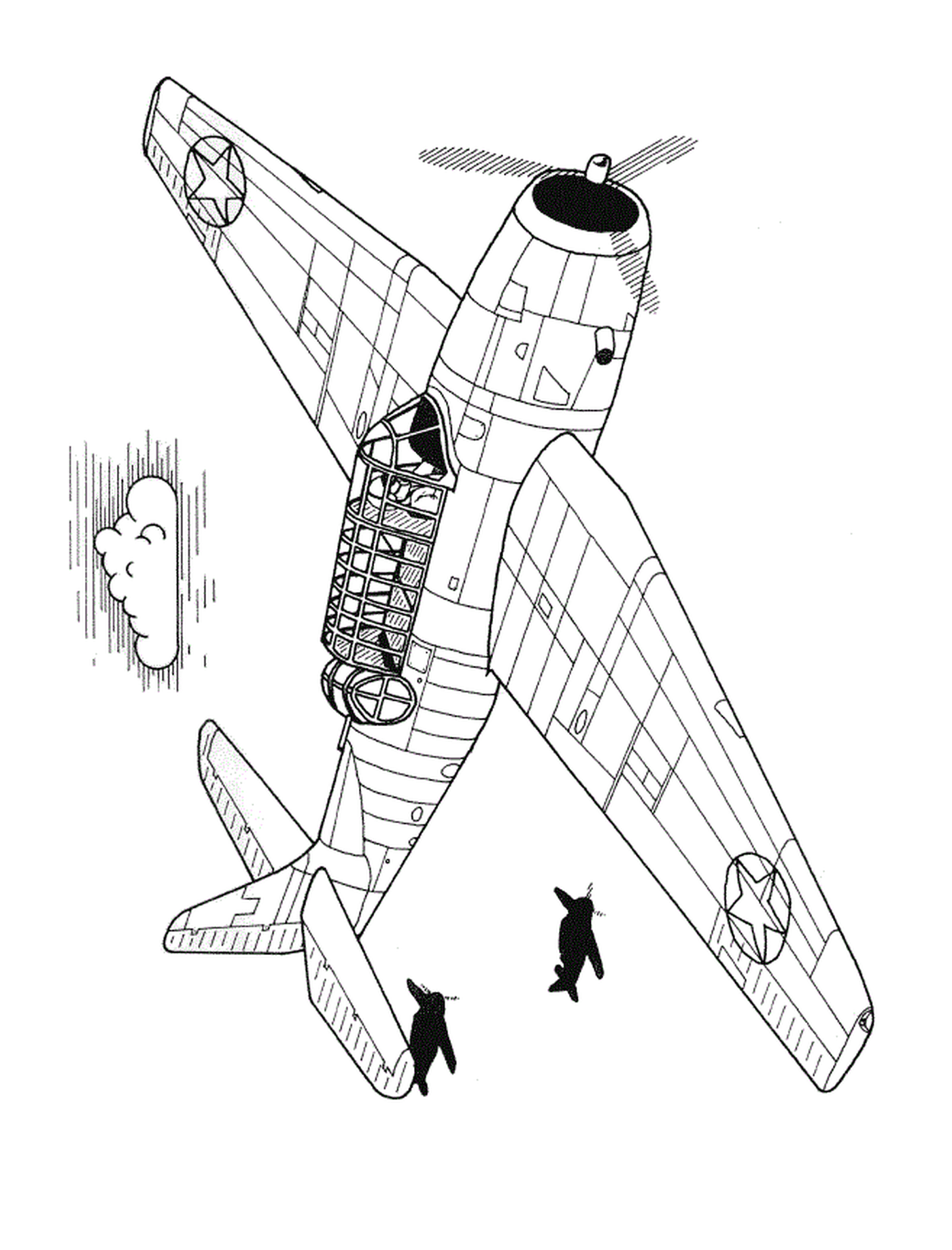 coloriage avion de guerre 32