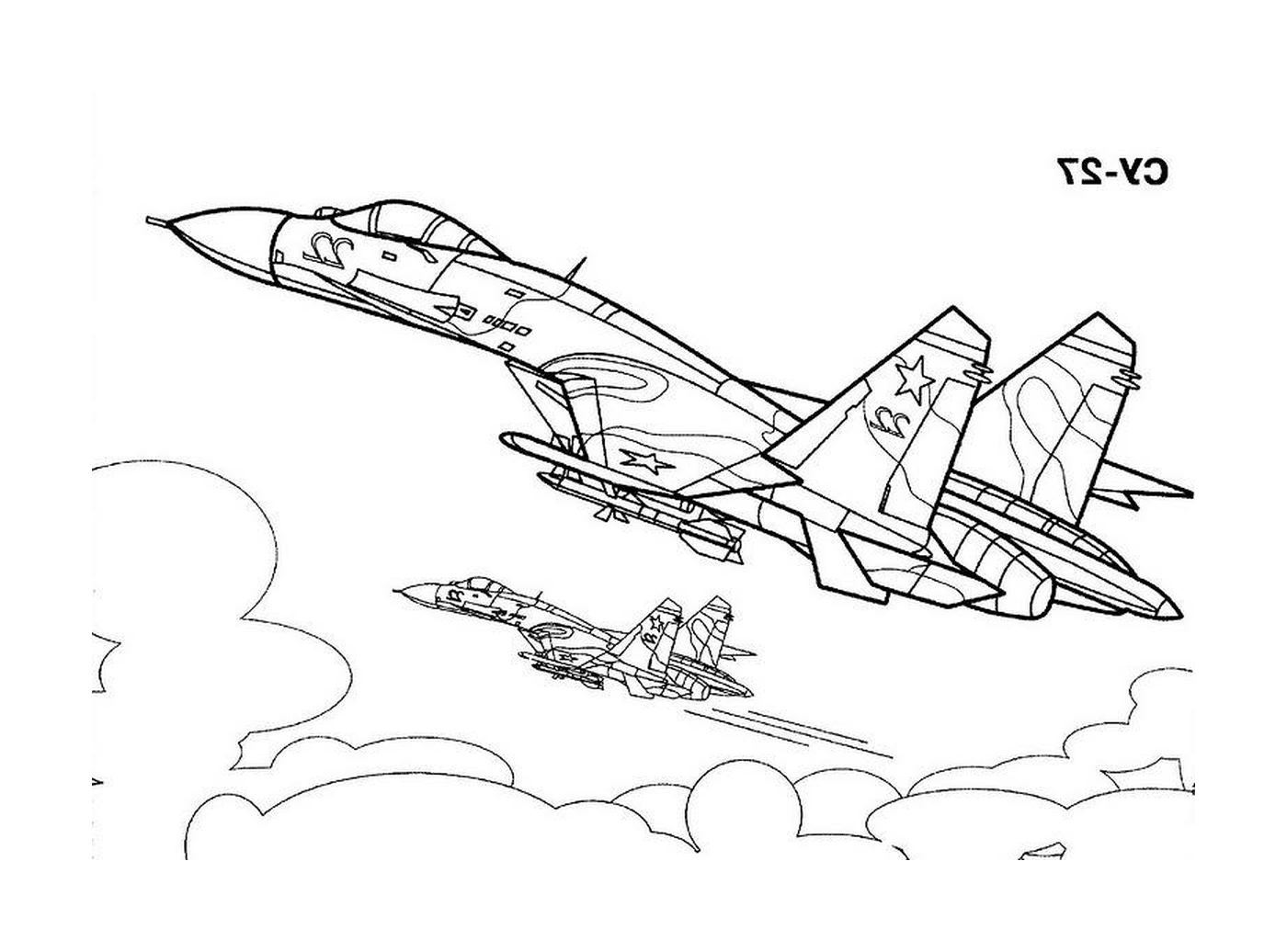 coloriage avion de guerre 12