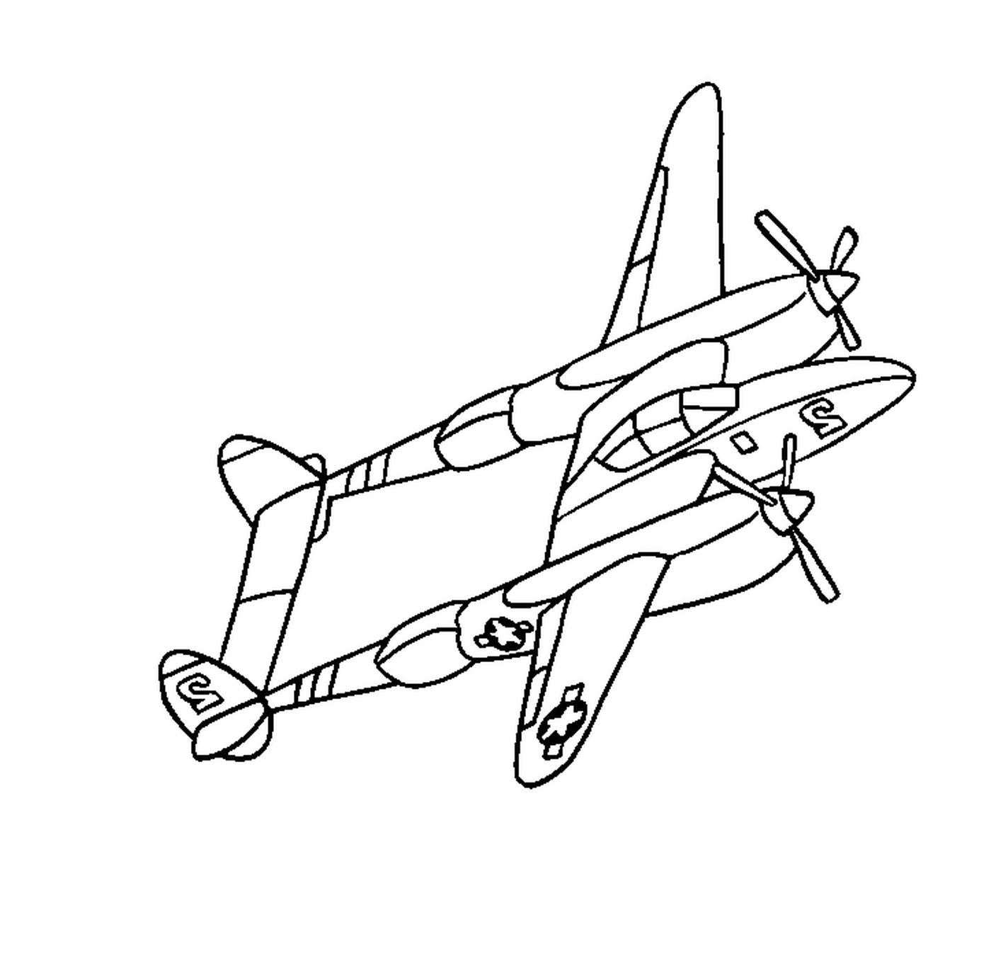 coloriage avion de guerre 38