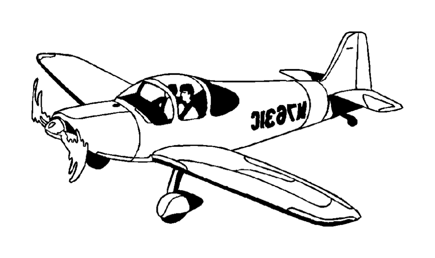 coloriage avion N763IC