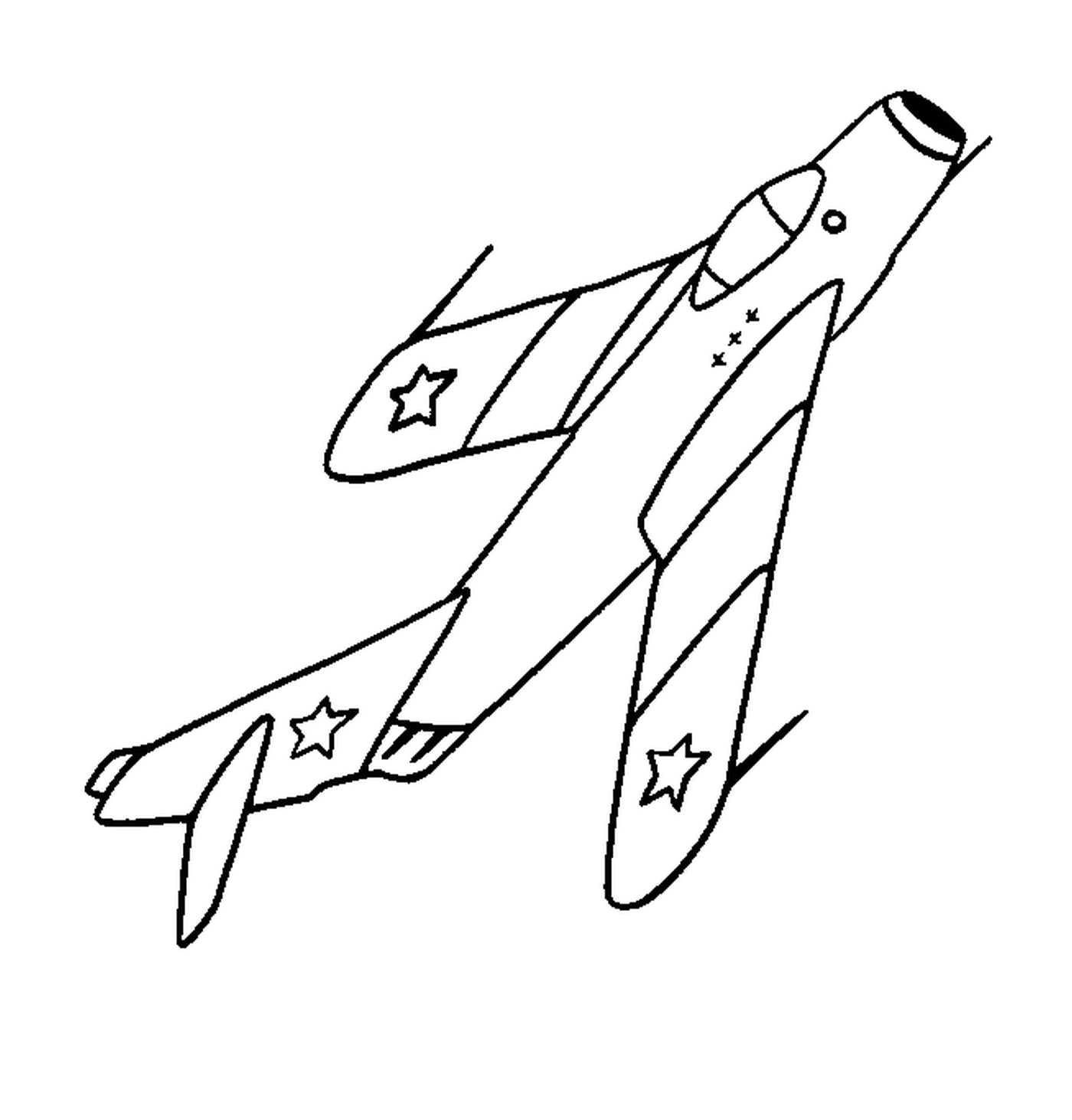 coloriage avion de chasse 32