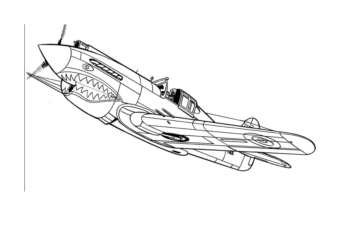 coloriage avion de guerre 10