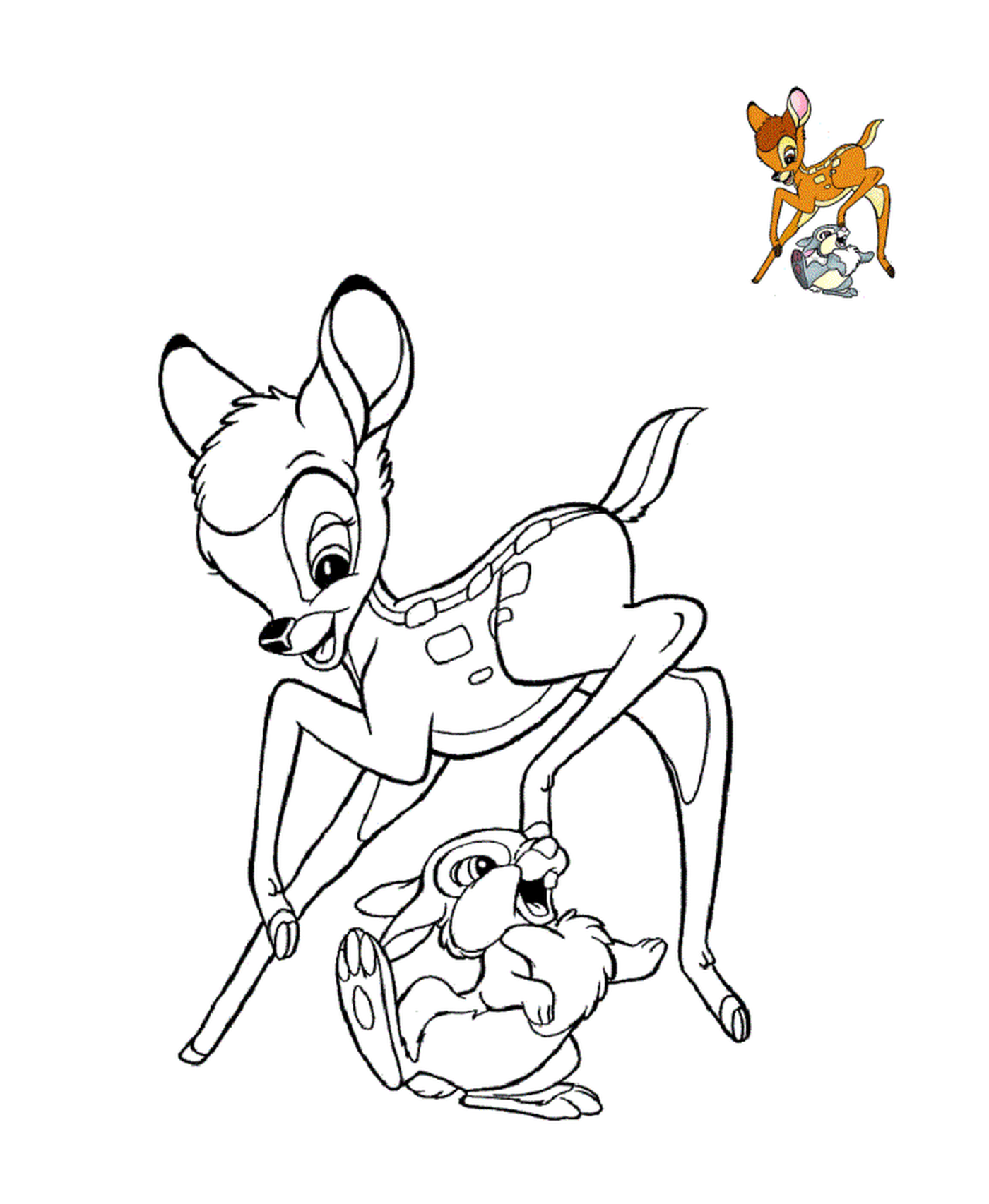 coloriage bambi et panpan