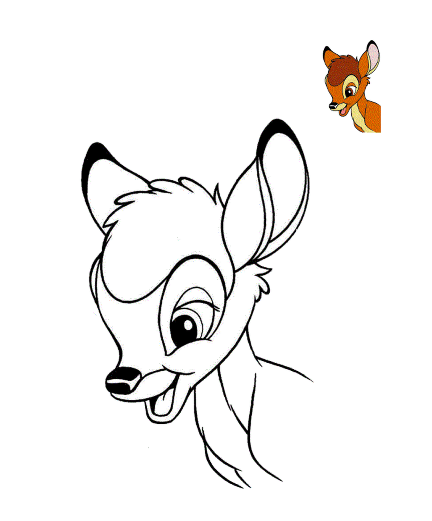 coloriage bambi le jeune faon