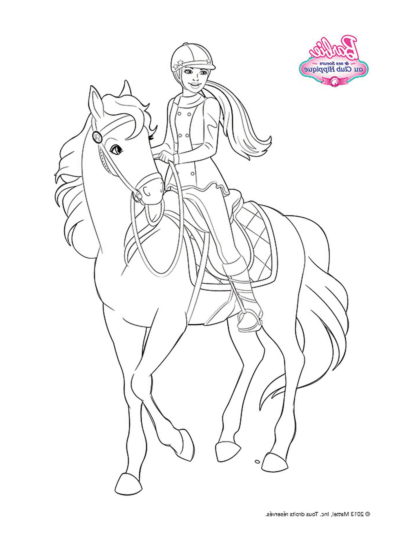 coloriage barbie et son cheval 2017