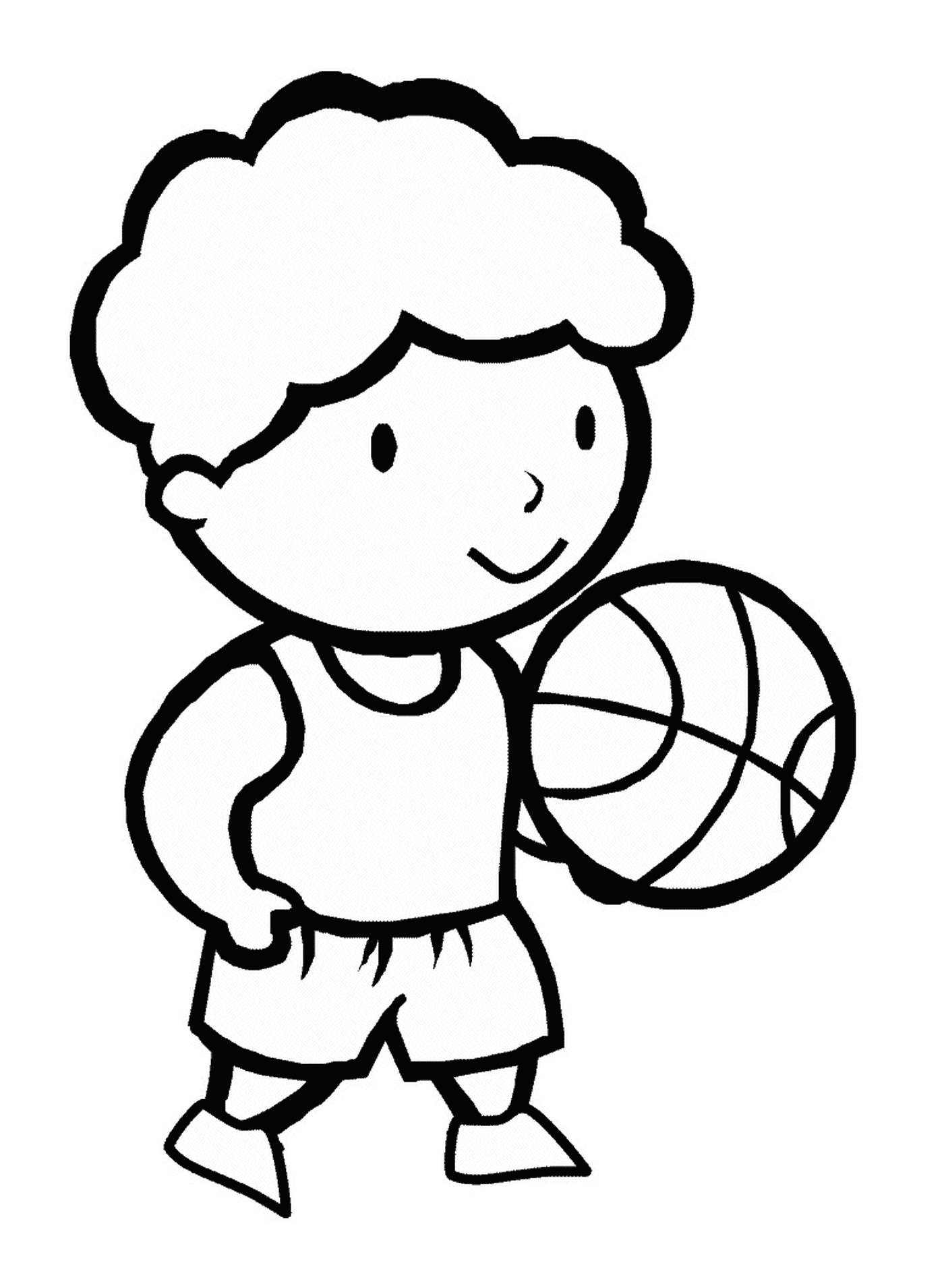coloriage dessin joueur de basket ball