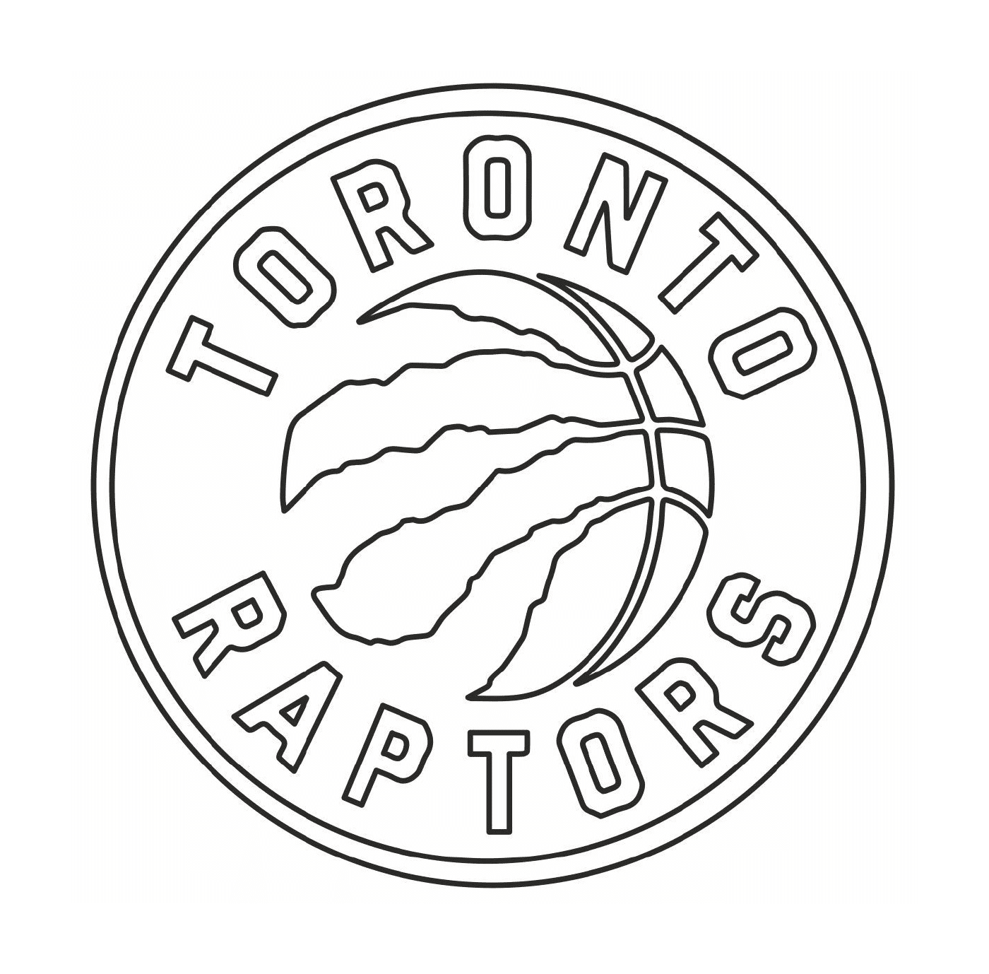 coloriage Raptors NBA Toronto Logo
