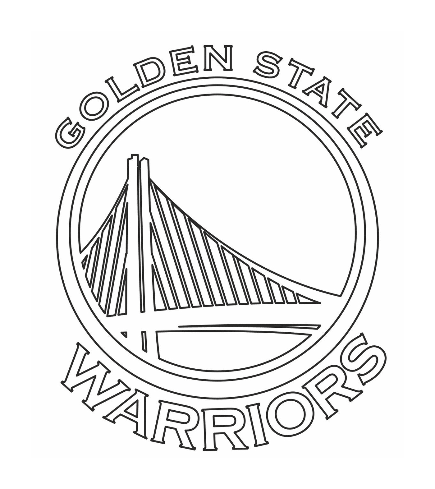 coloriage nba teams logo golden state warriors