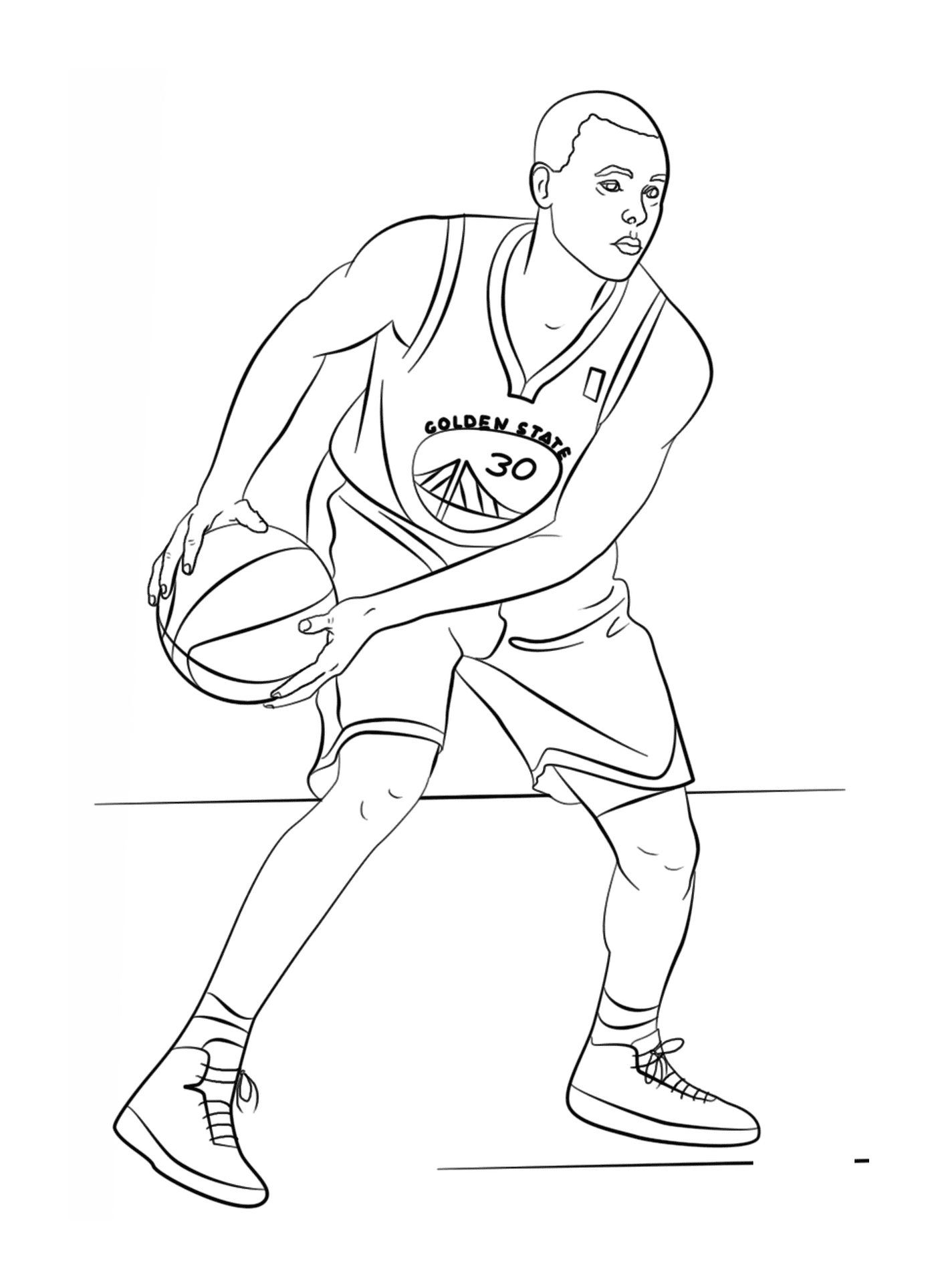 coloriage stephen curry nba sport