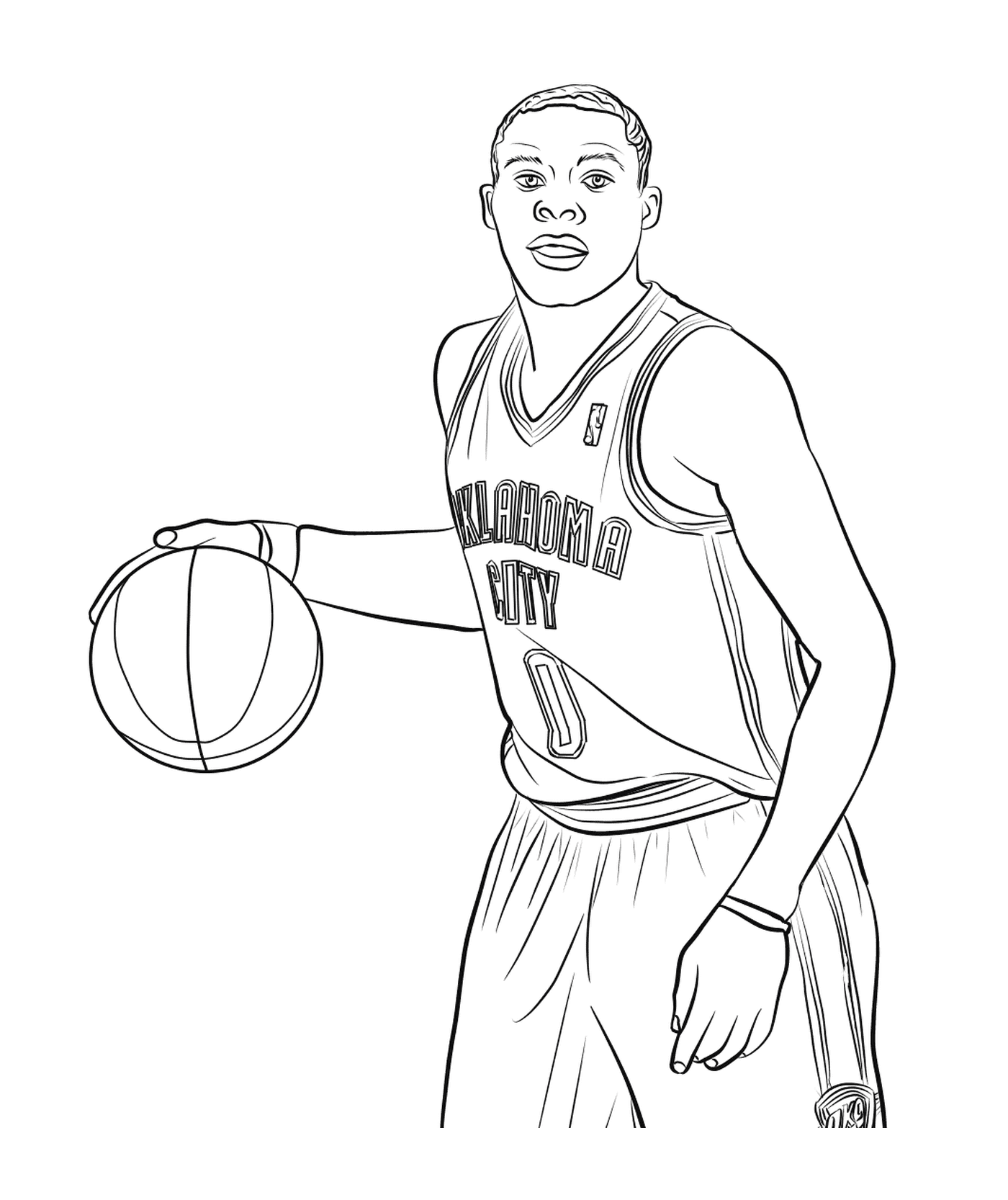 coloriage russell westbrook