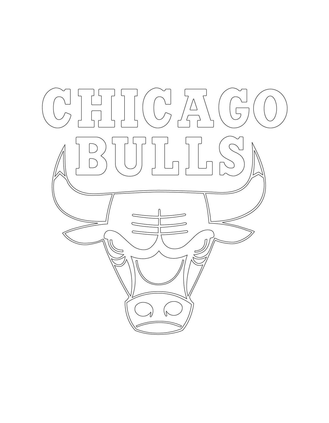 coloriage chicago bulls logo nba sport