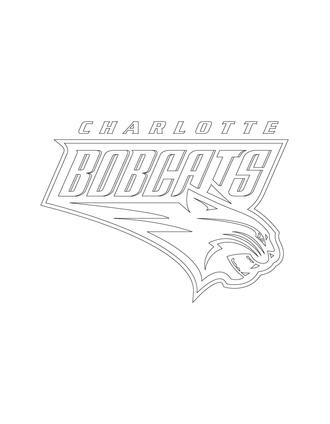 coloriage charlotte bobcats logo nba sport