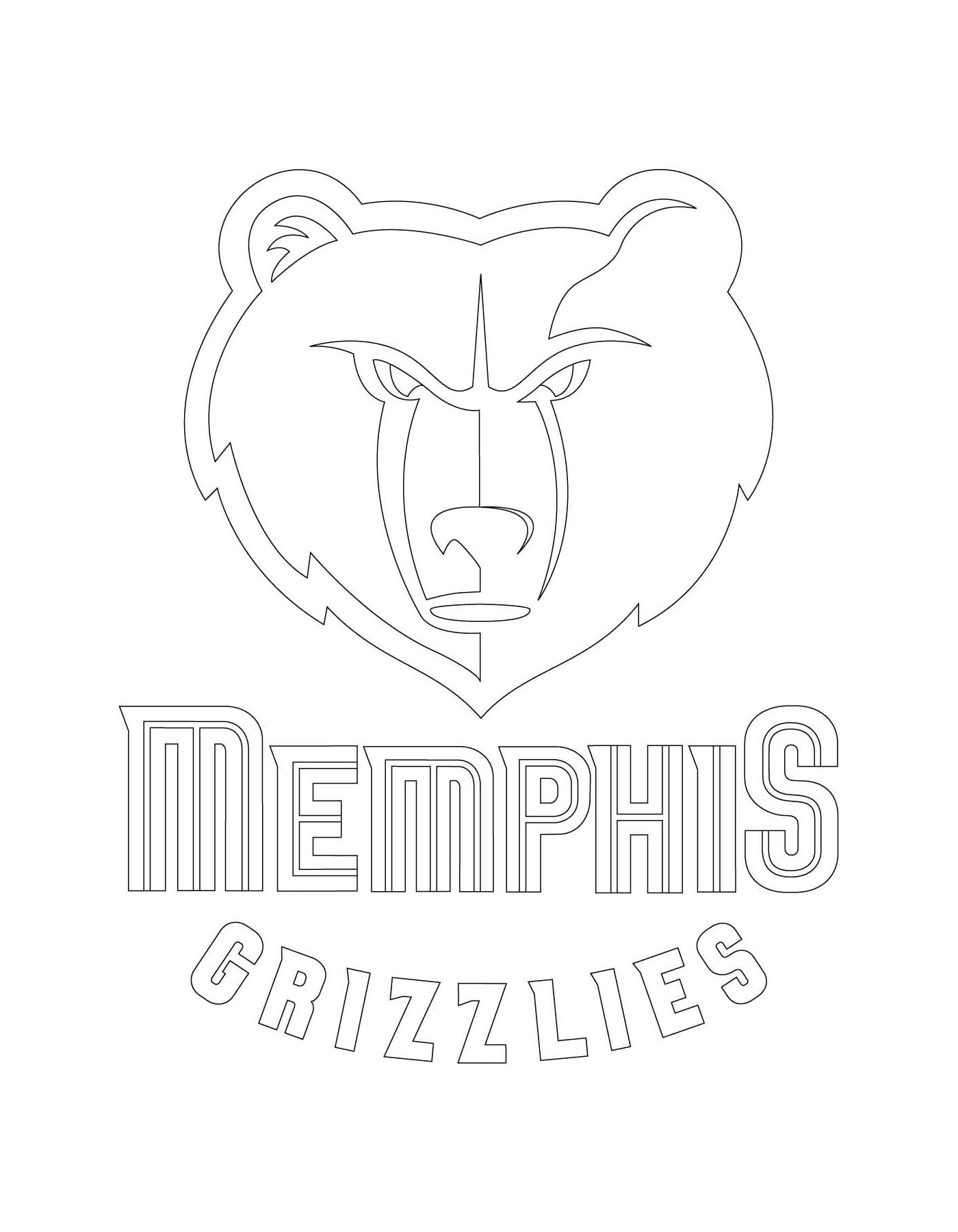 coloriage memphis grizzlies logo nba sport