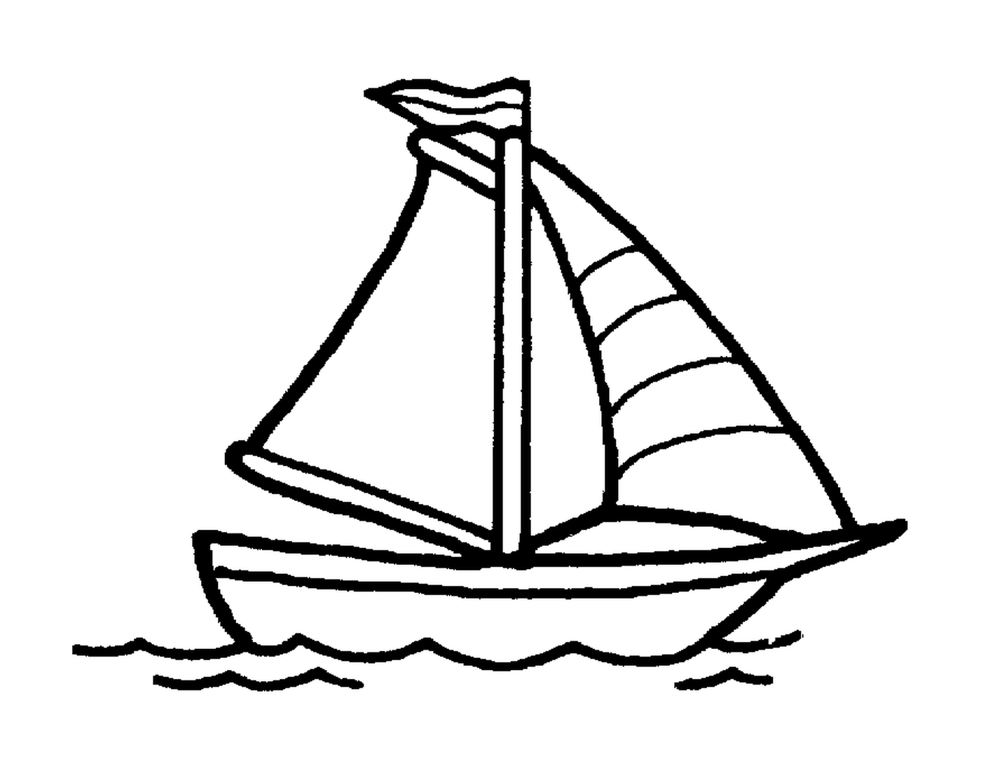 coloriage dessin d un petit navire