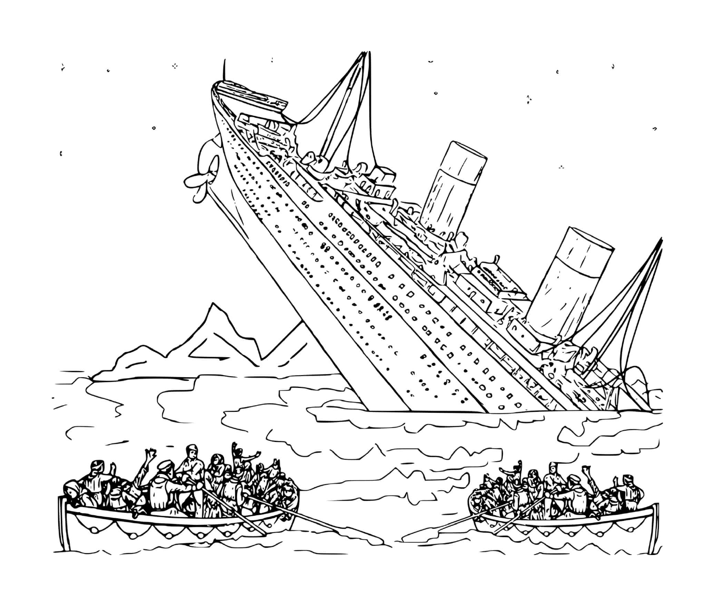 bateau titanic qui coule