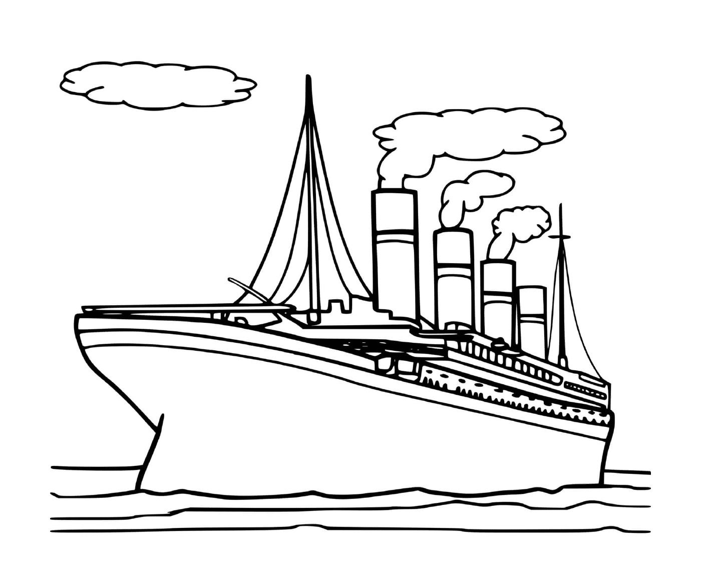 coloriage bateau titanic