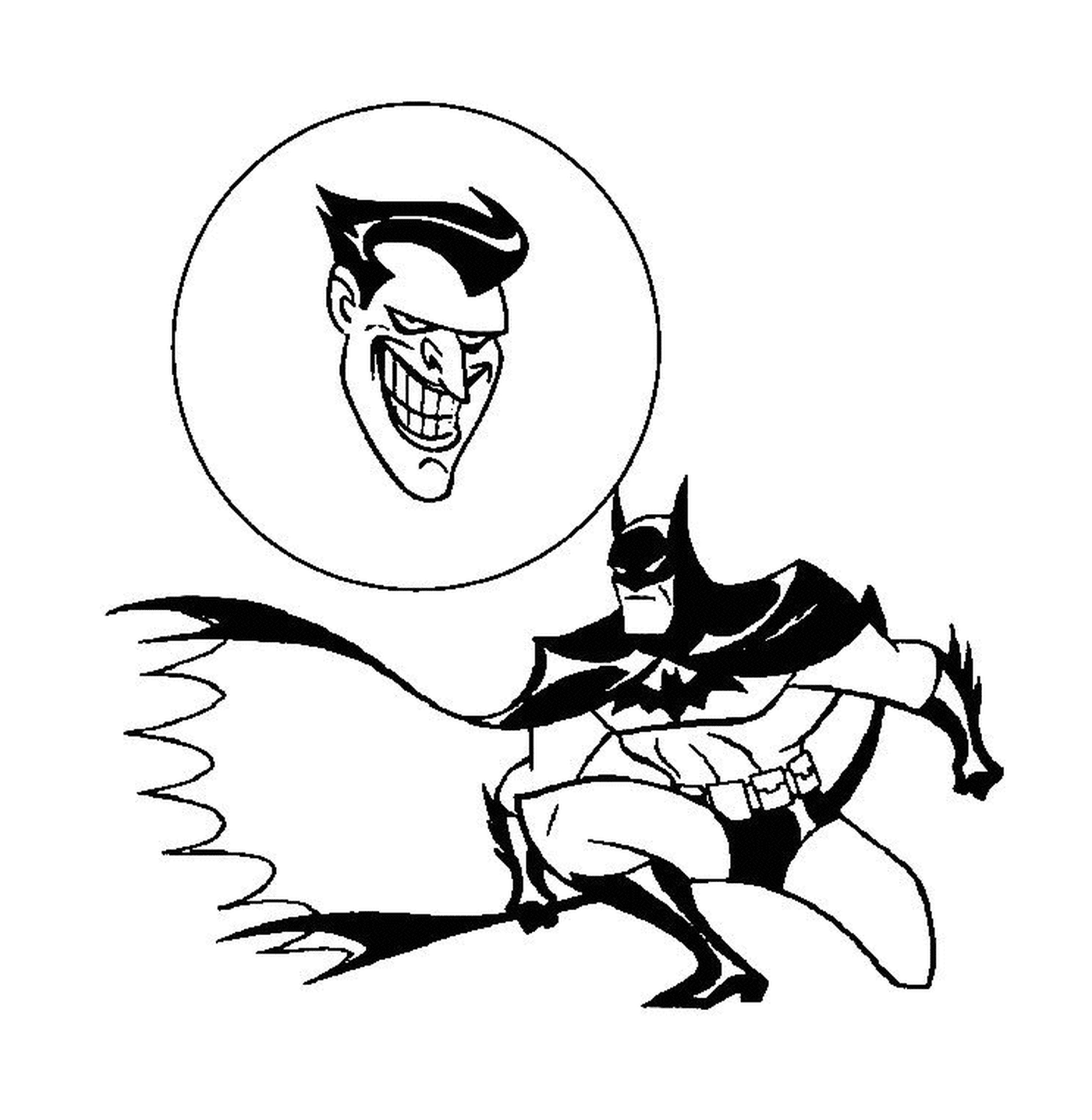 coloriage Joker et Batman