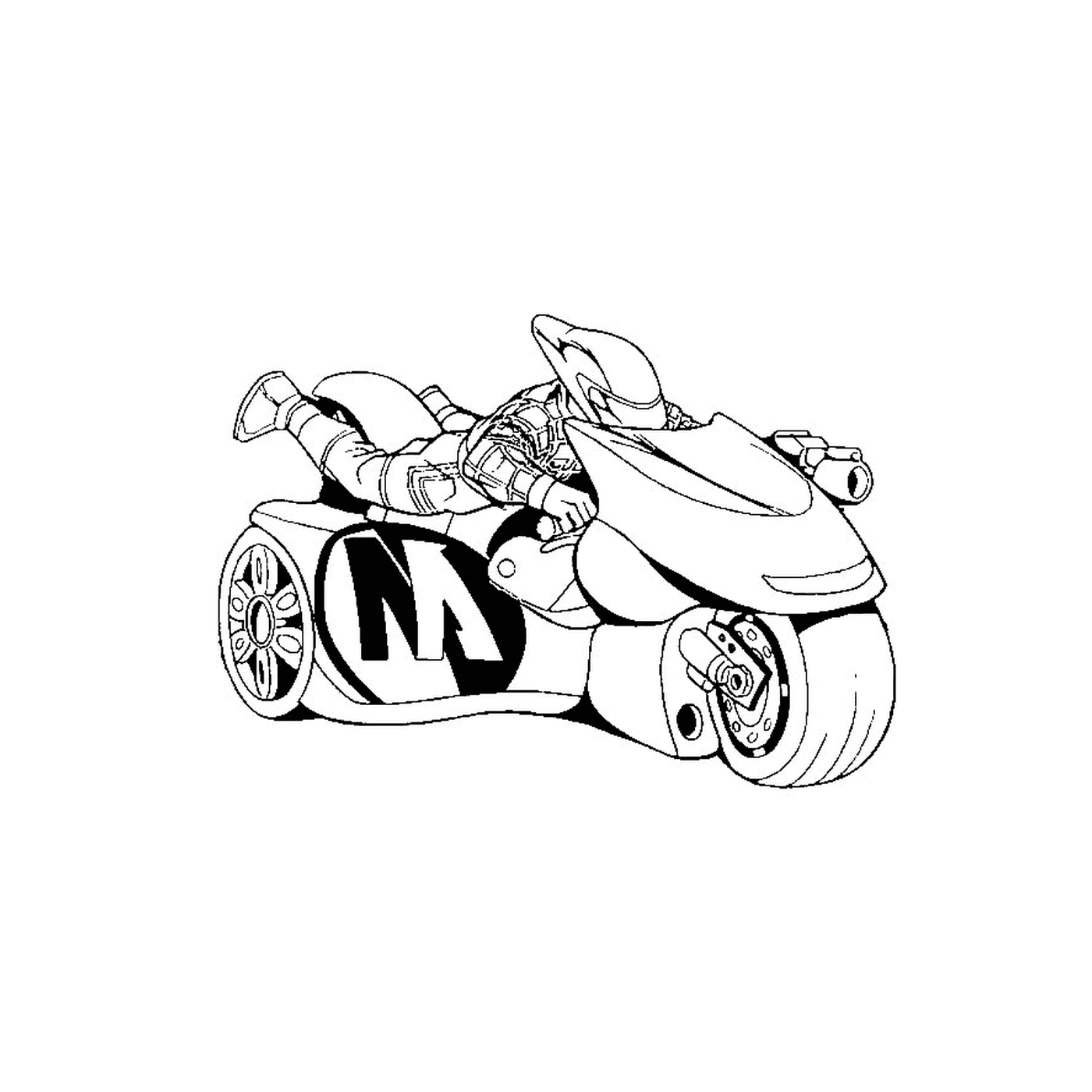 coloriage moto batman