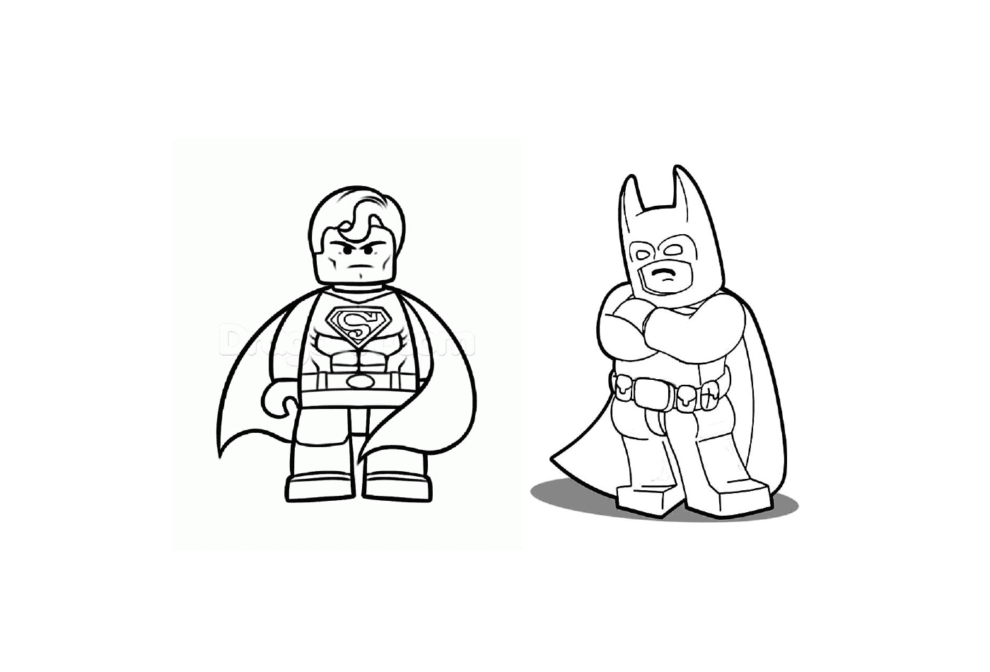 coloriage batman vs superman lego 2016
