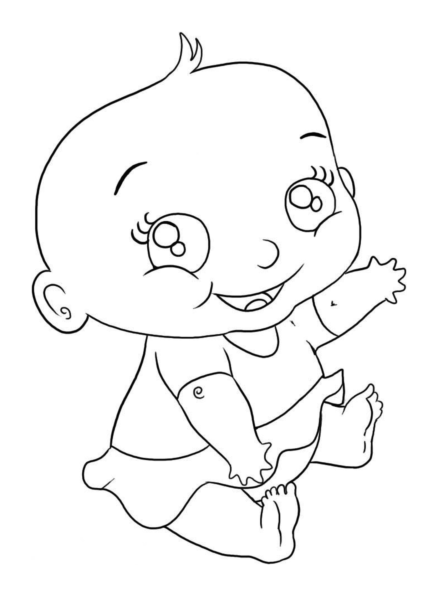 coloriage bebe fille