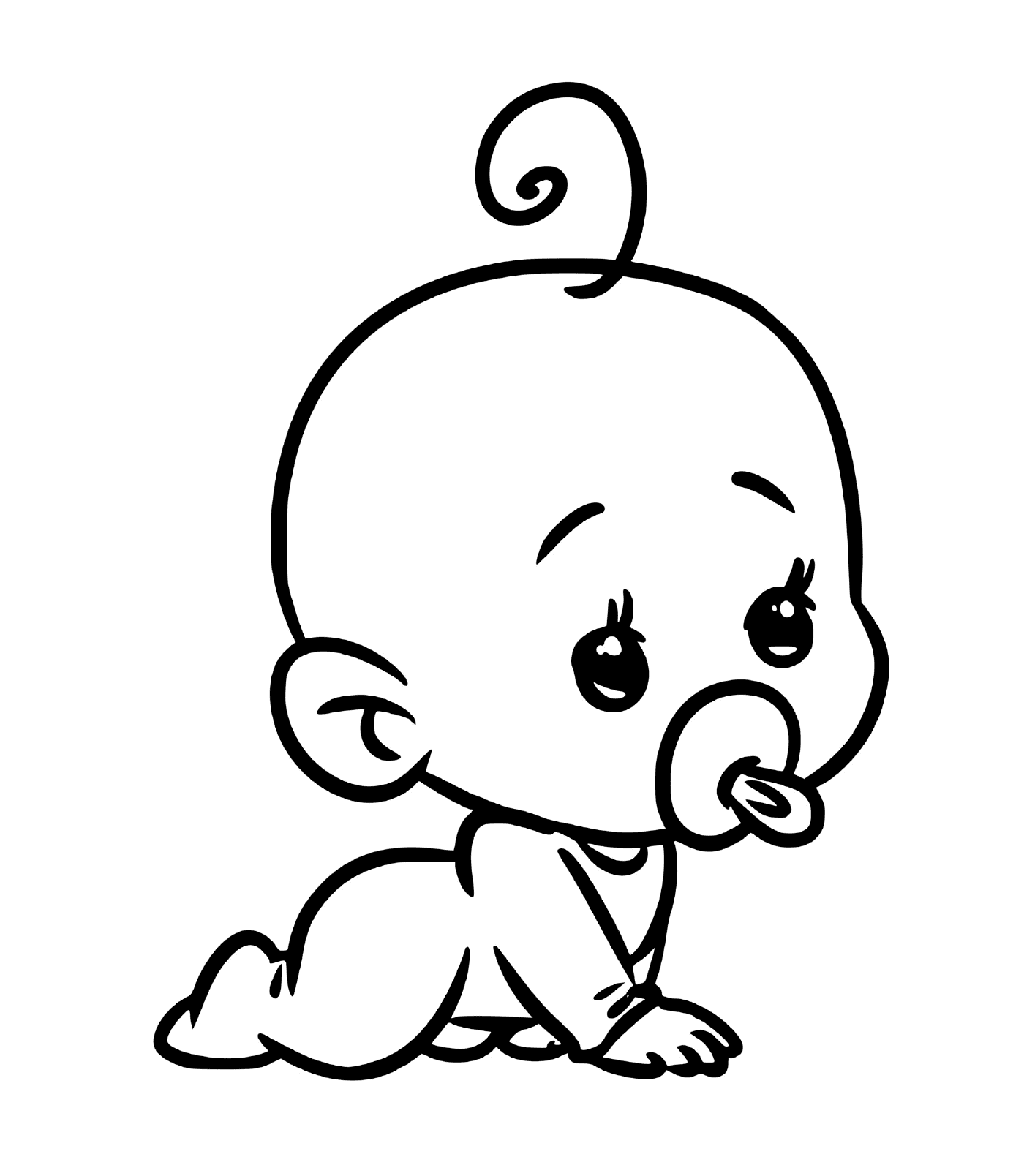 coloriage bebe baby cartoon
