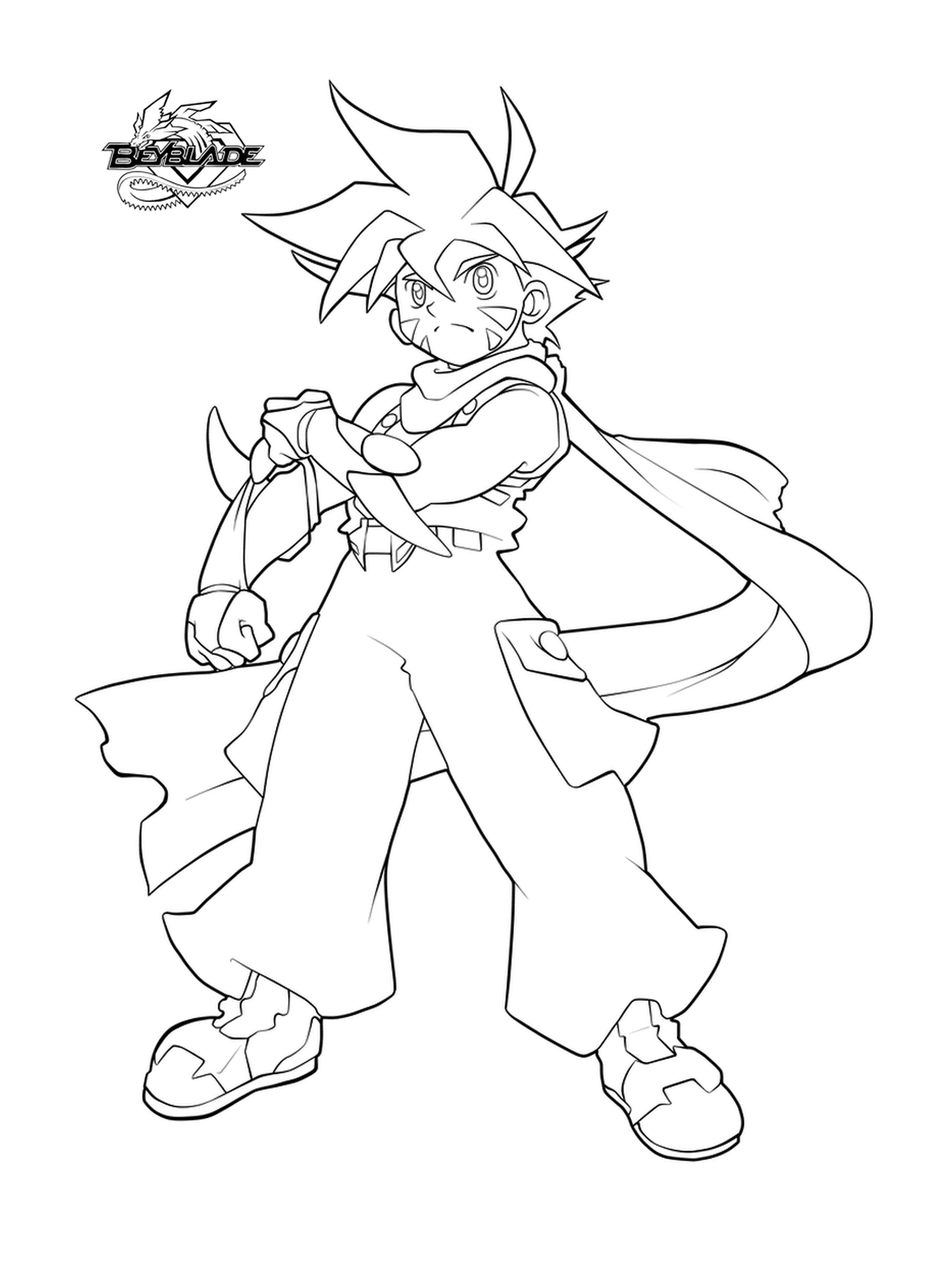 coloriage beyblade player 4
