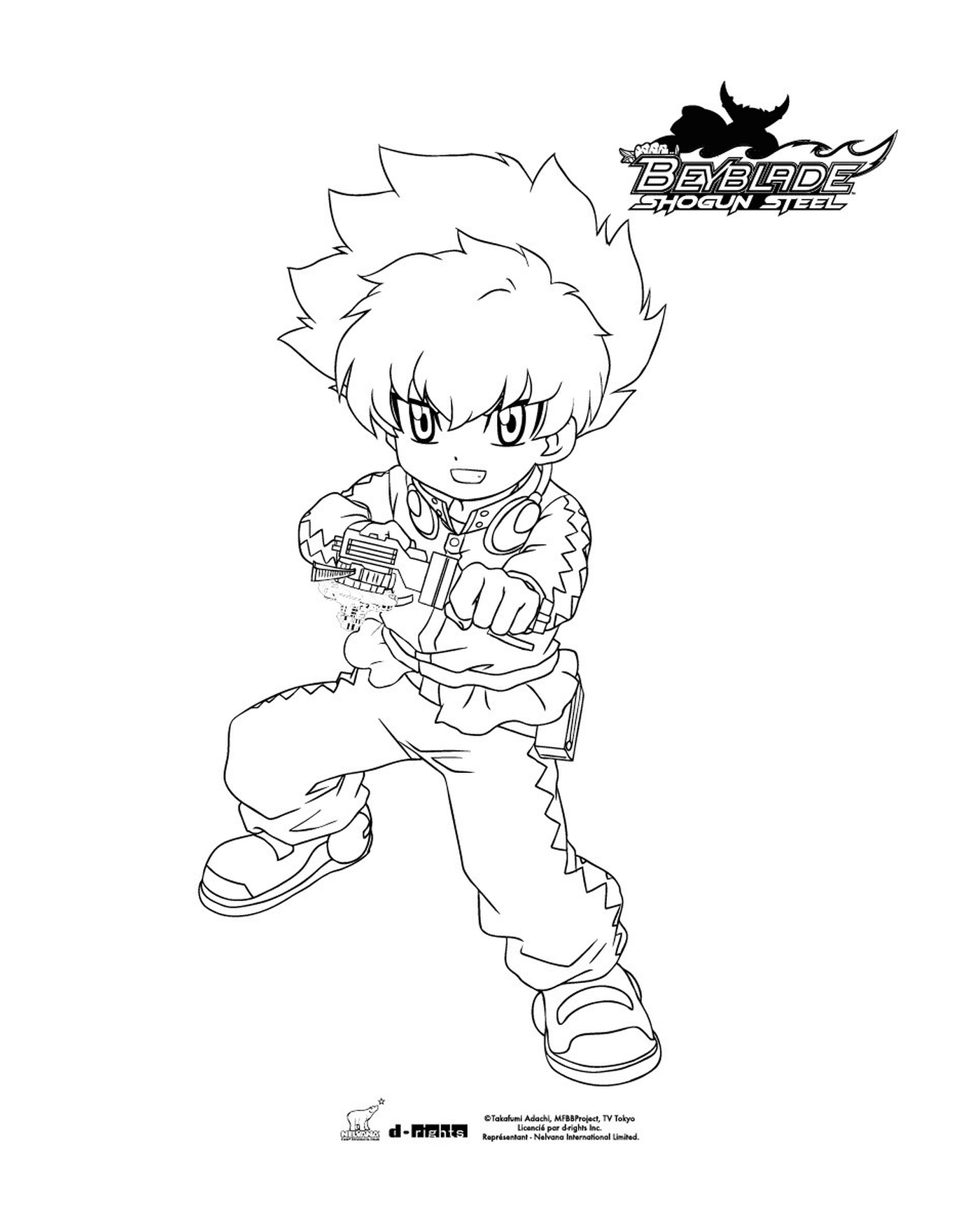 coloriage beyblade player 3