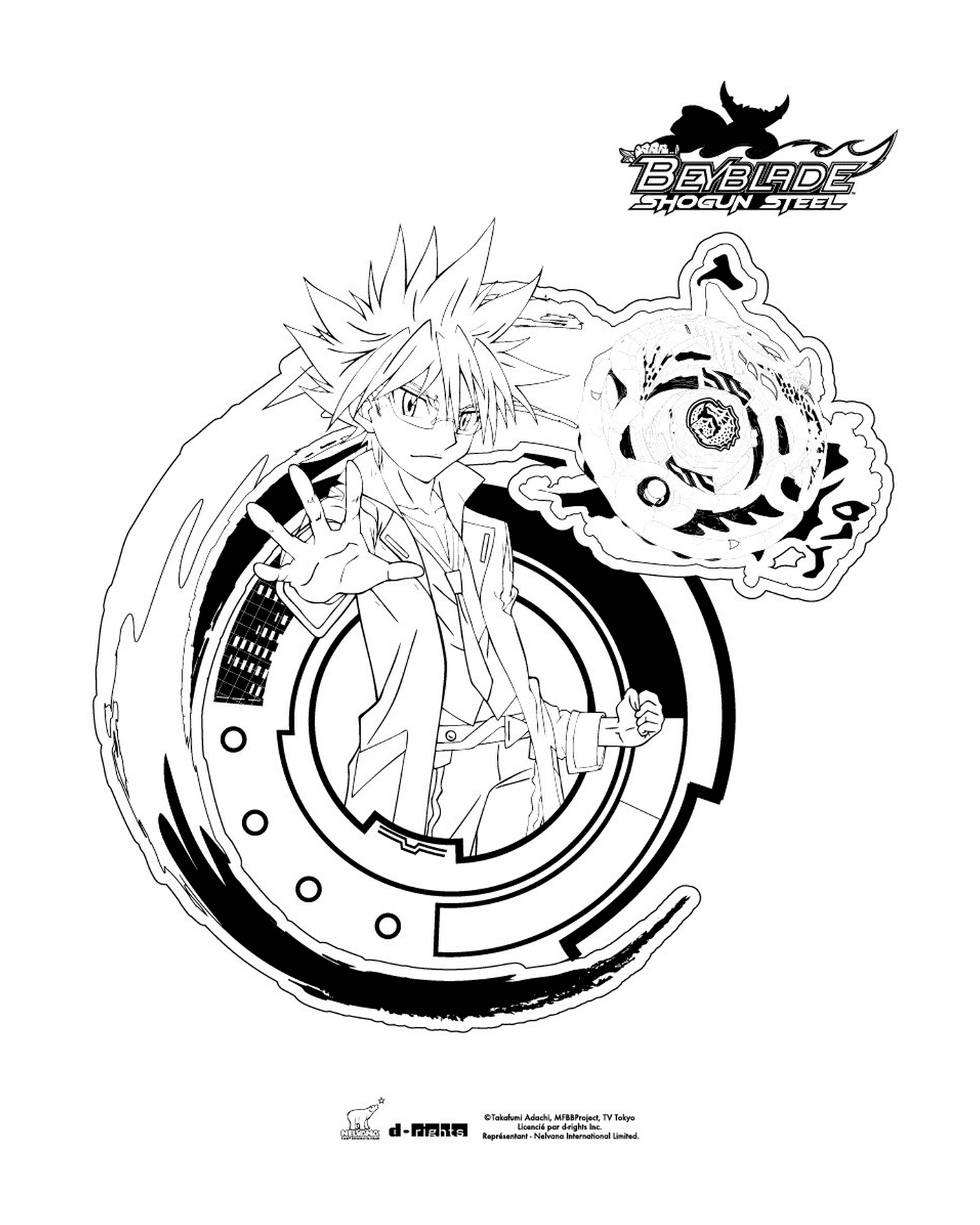 coloriage beyblade 3