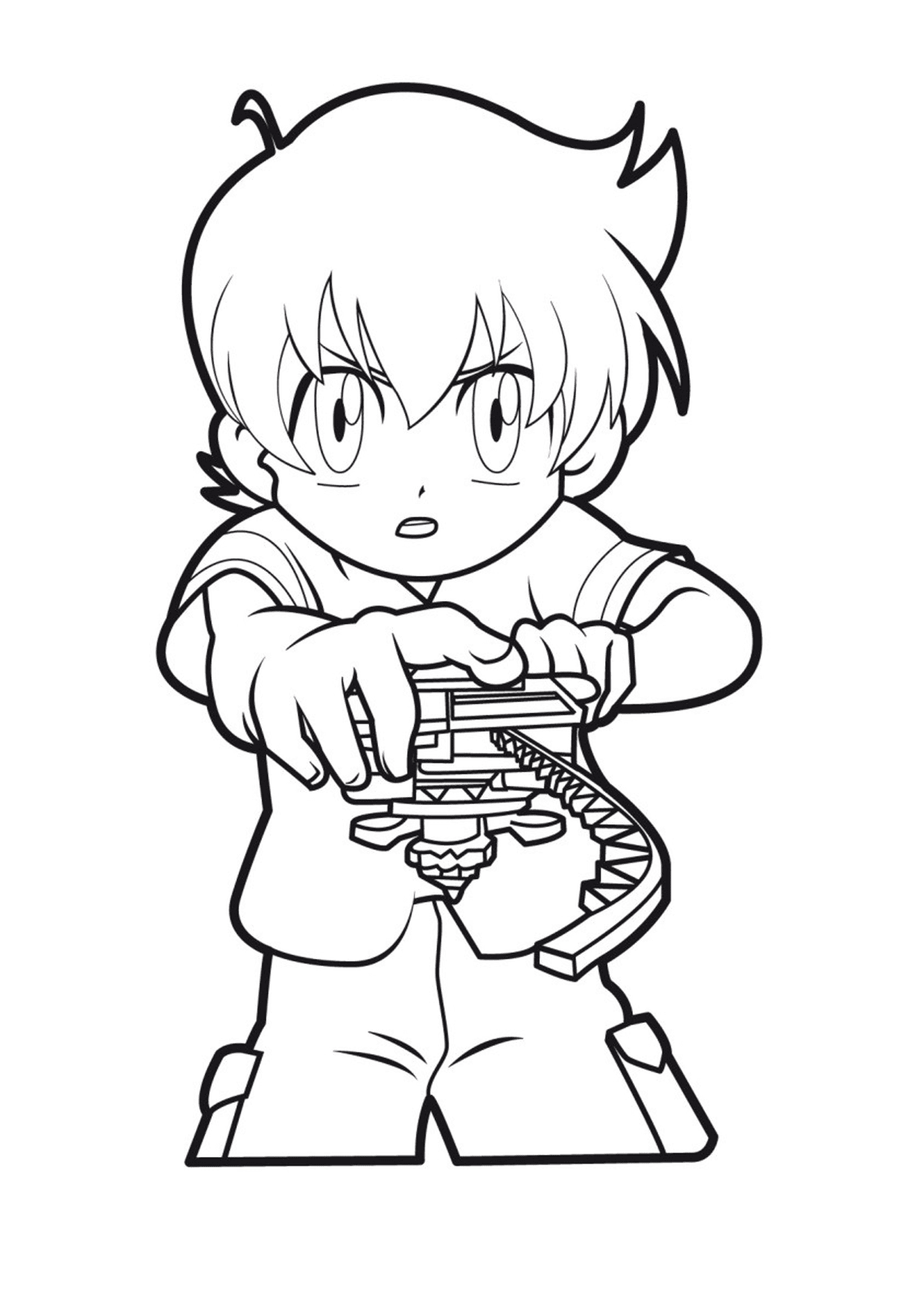 coloriage beyblade player