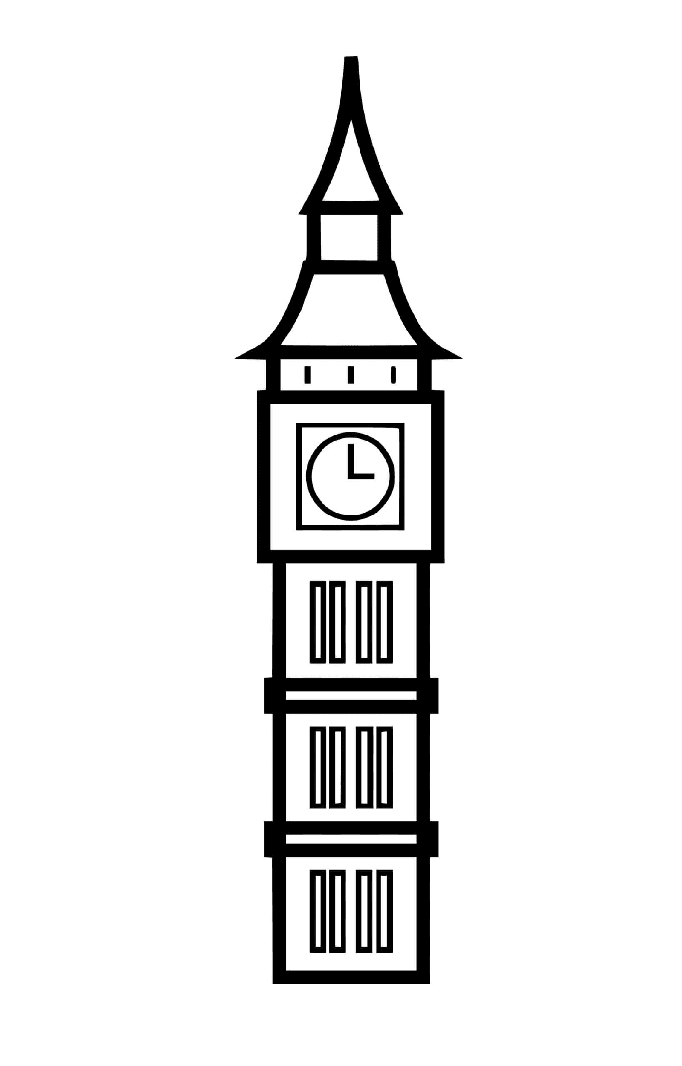 coloriage big ben la tour horloge du palais