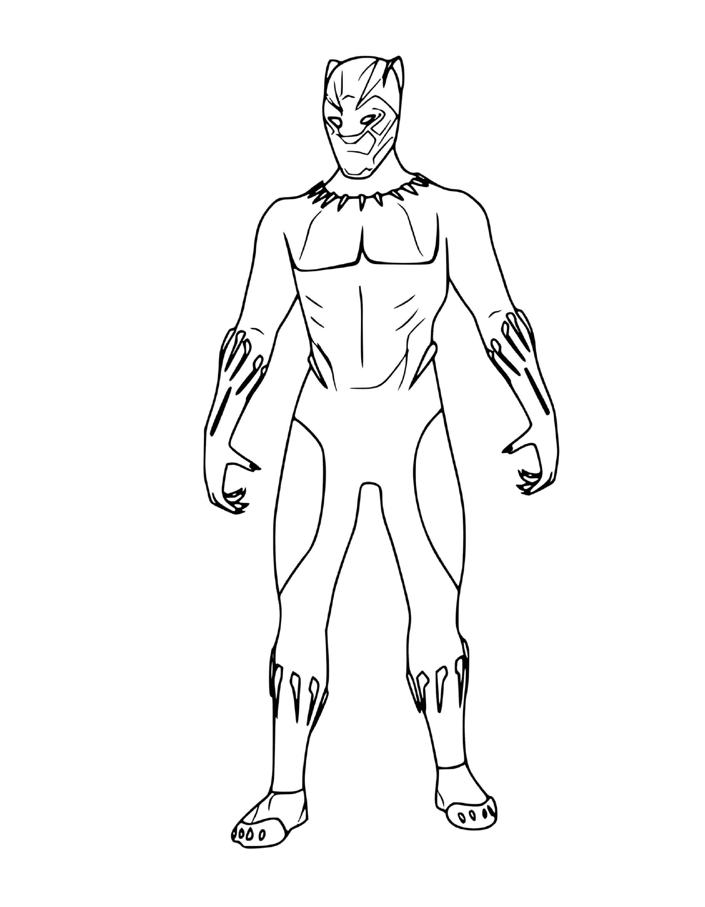 coloriage black panther simple