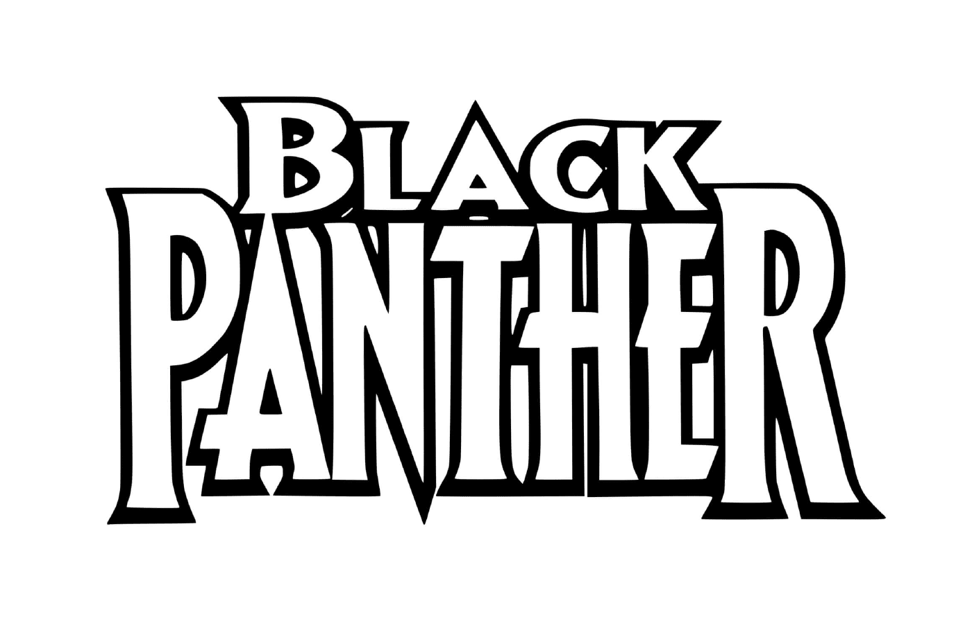 coloriage black panther logo