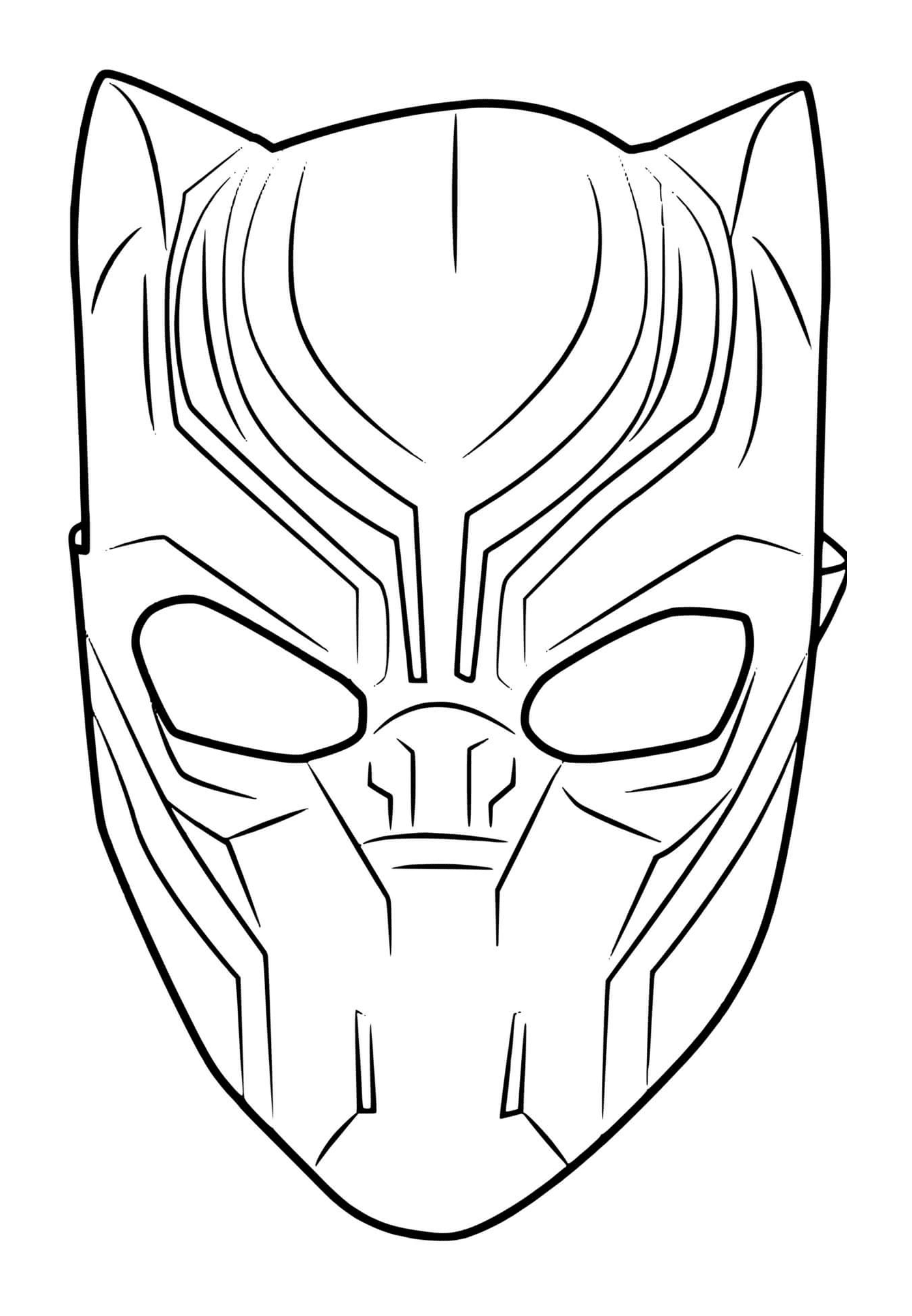 coloriage masque black panther