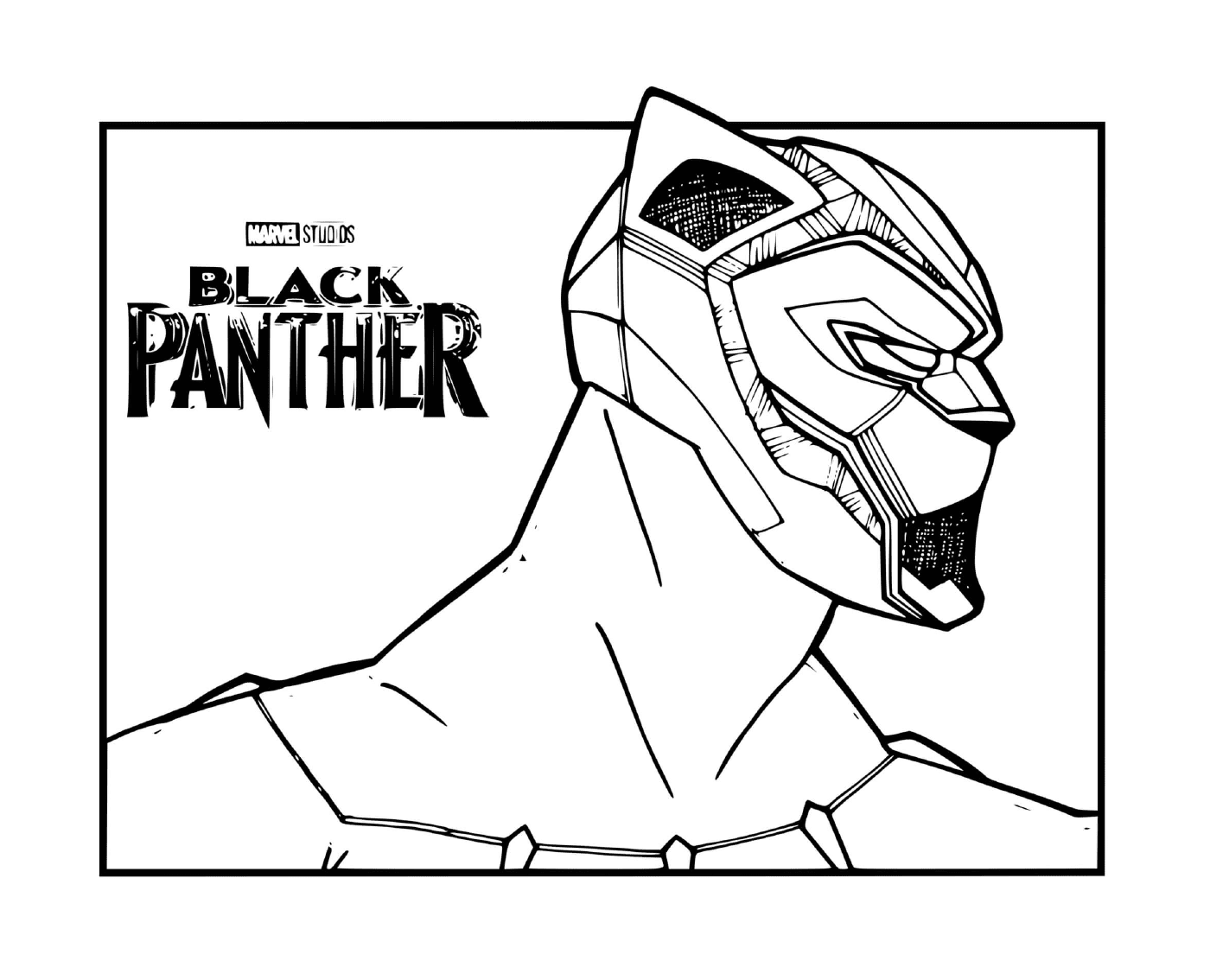 coloriage Marvel Black panther