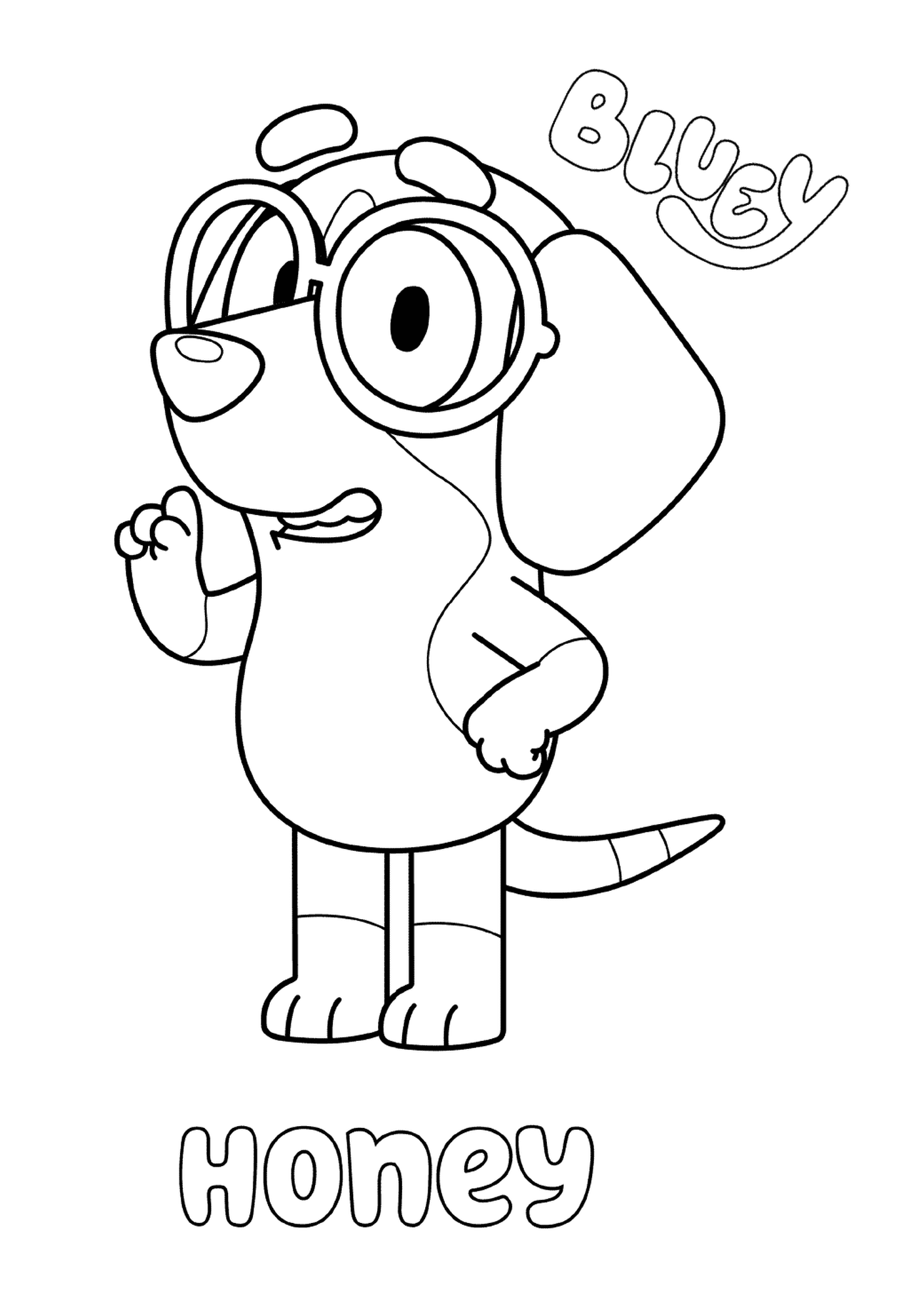 coloriage Beagle Honey Dog