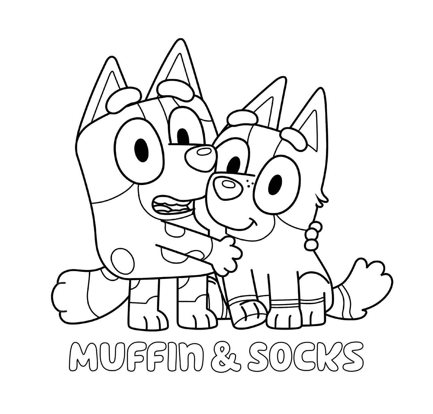 coloriage Muffin et Sockss
