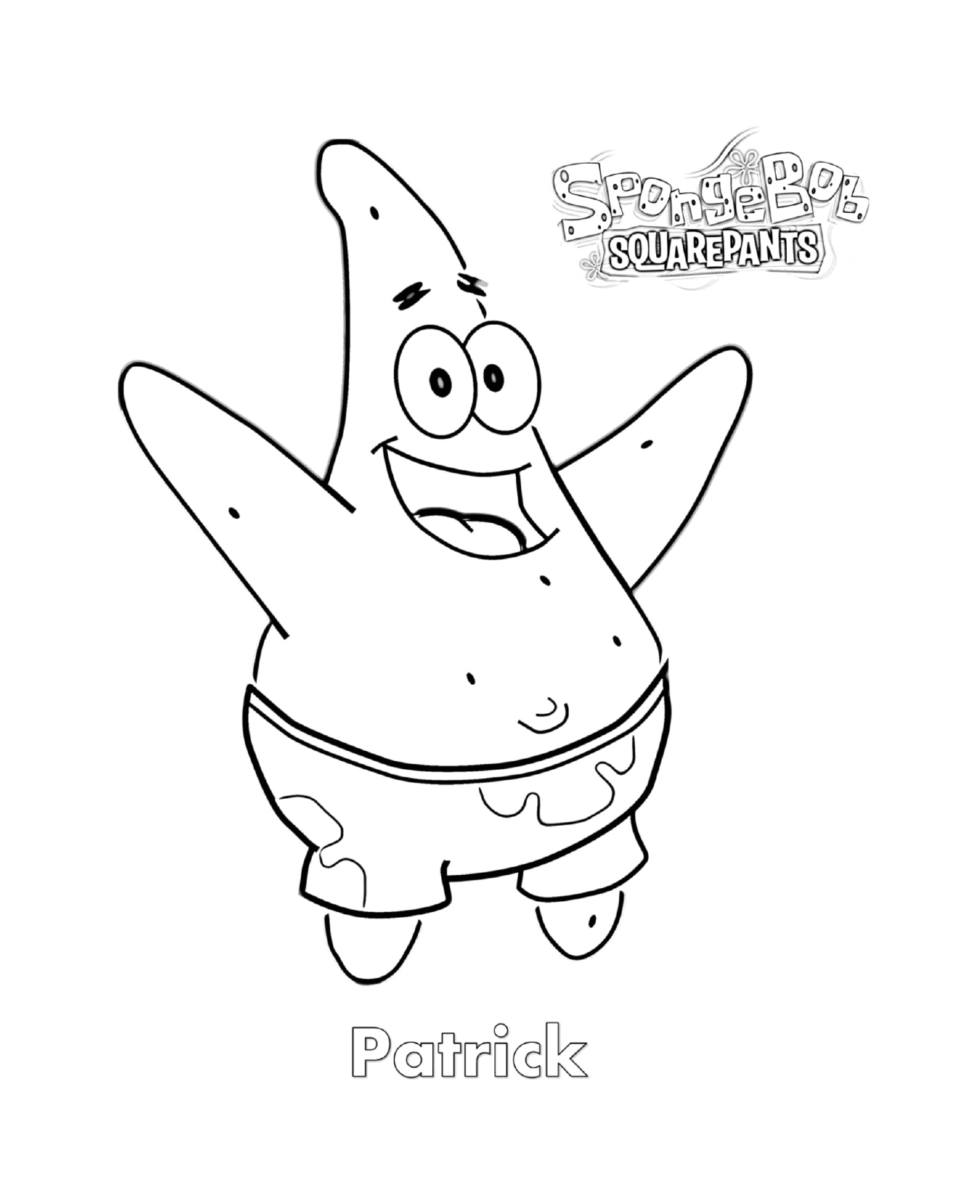 coloriage Patrick en pleine forme