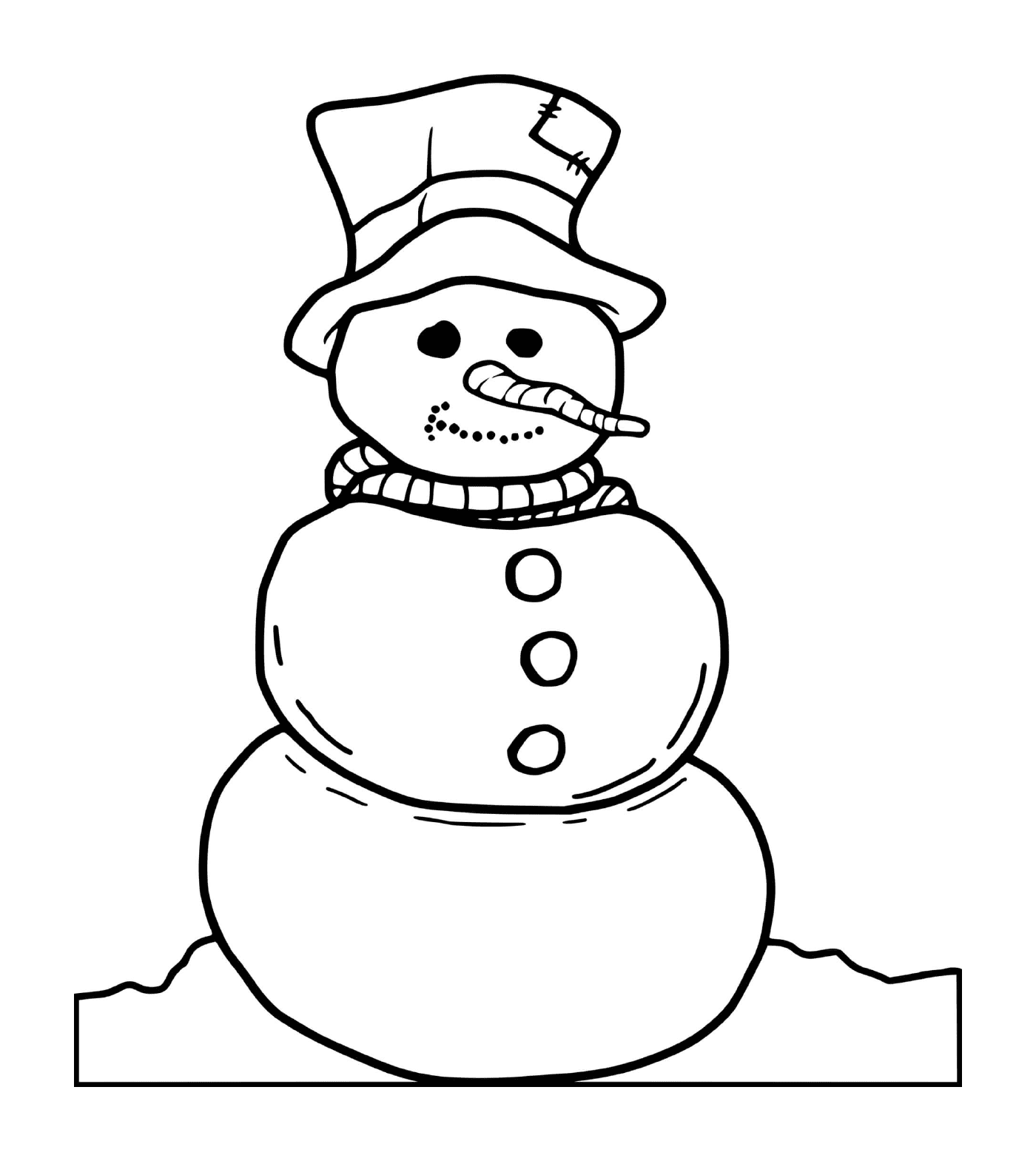 coloriage bonhomme de neige sans bras