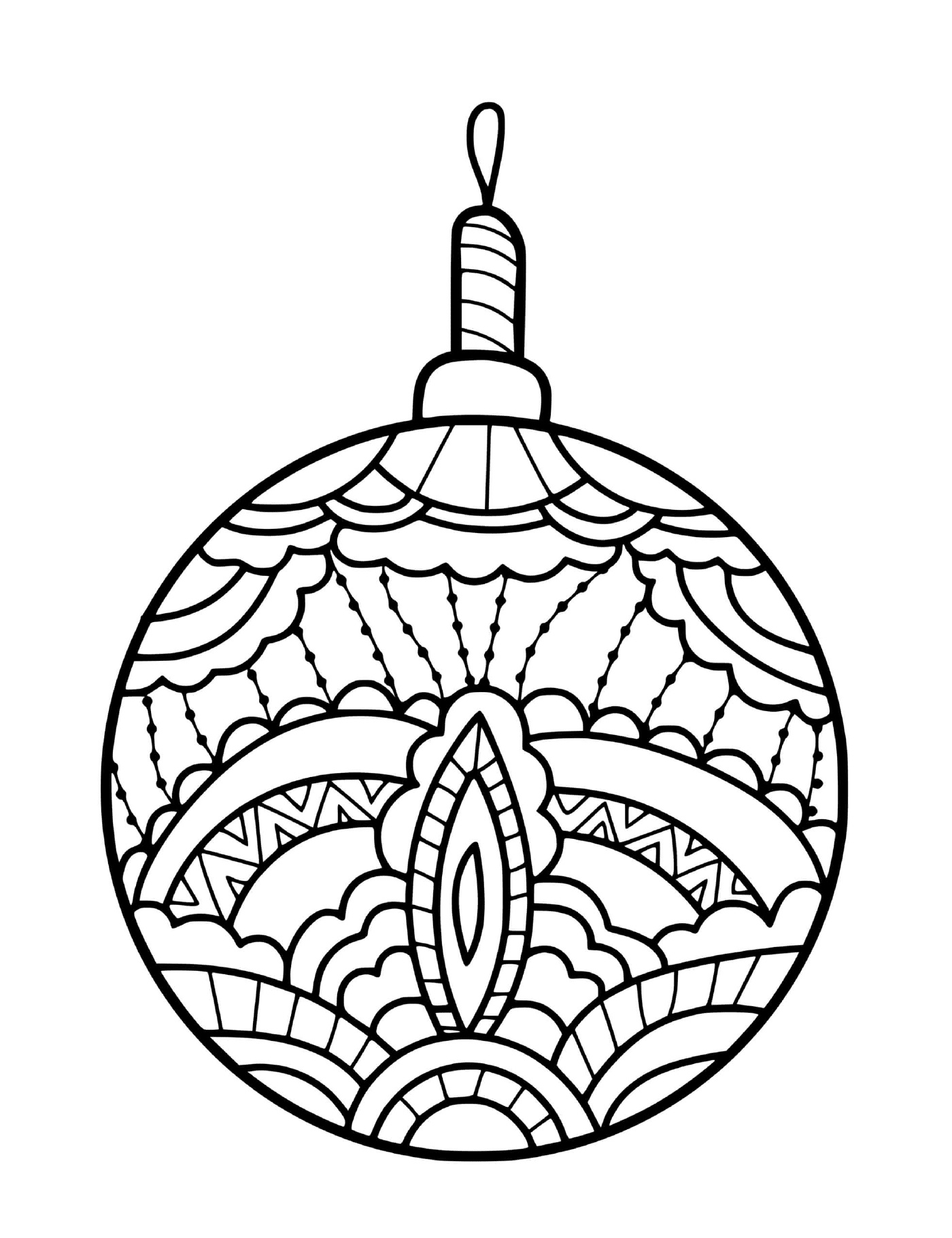 coloriage boule de noel mandala sapin motifs
