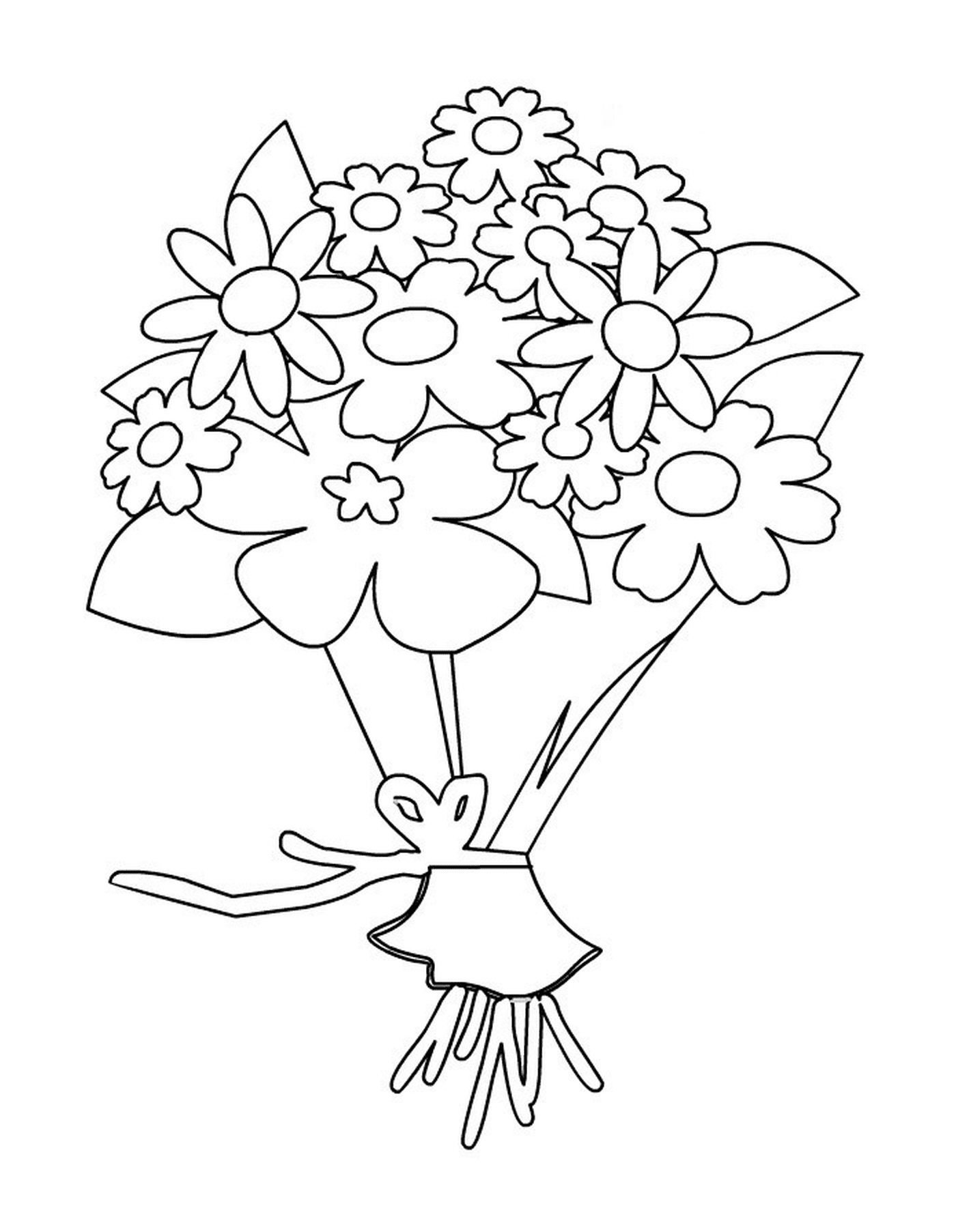 bouquet de fleurs facile maternelle