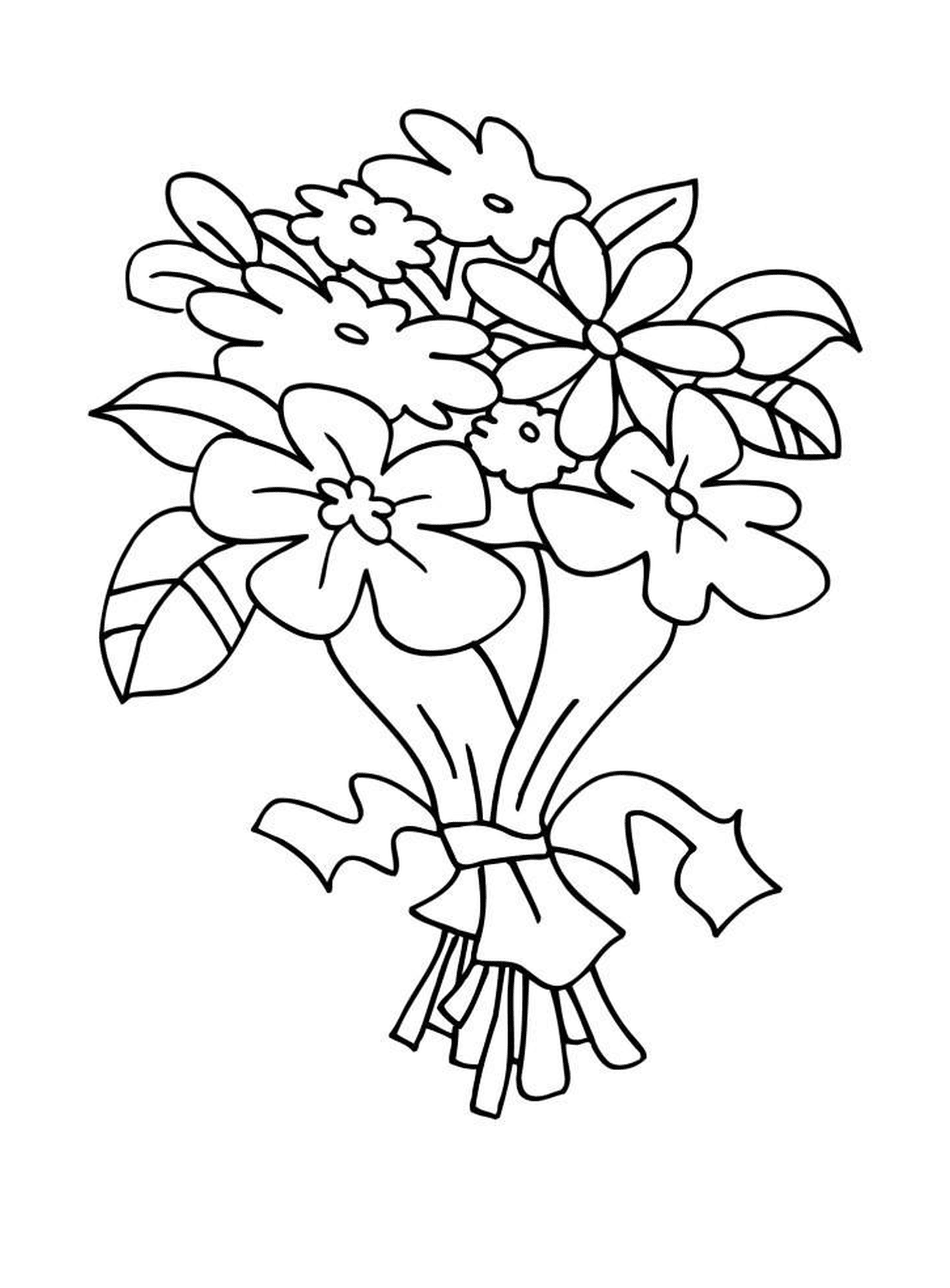 coloriage bouquet fleurs maternelle