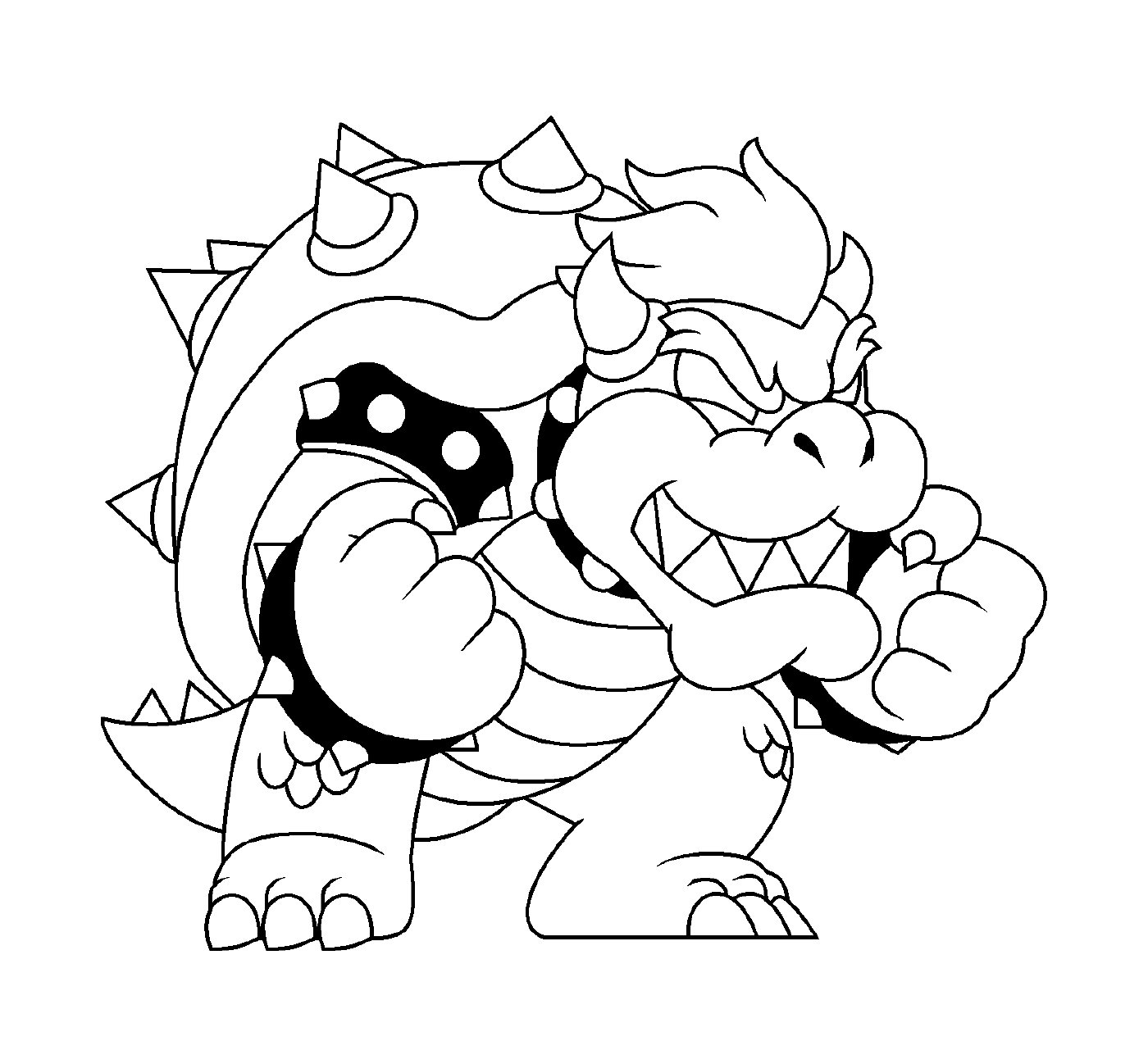 coloriage bowser recupere sa force