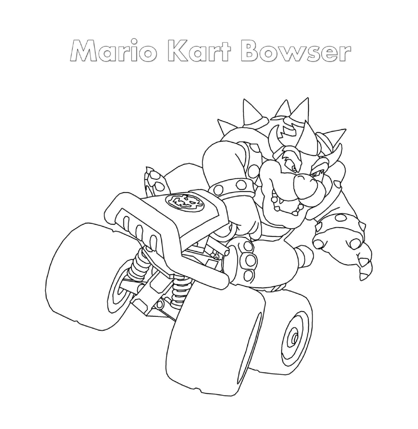 coloriage Bowser Mario Kart