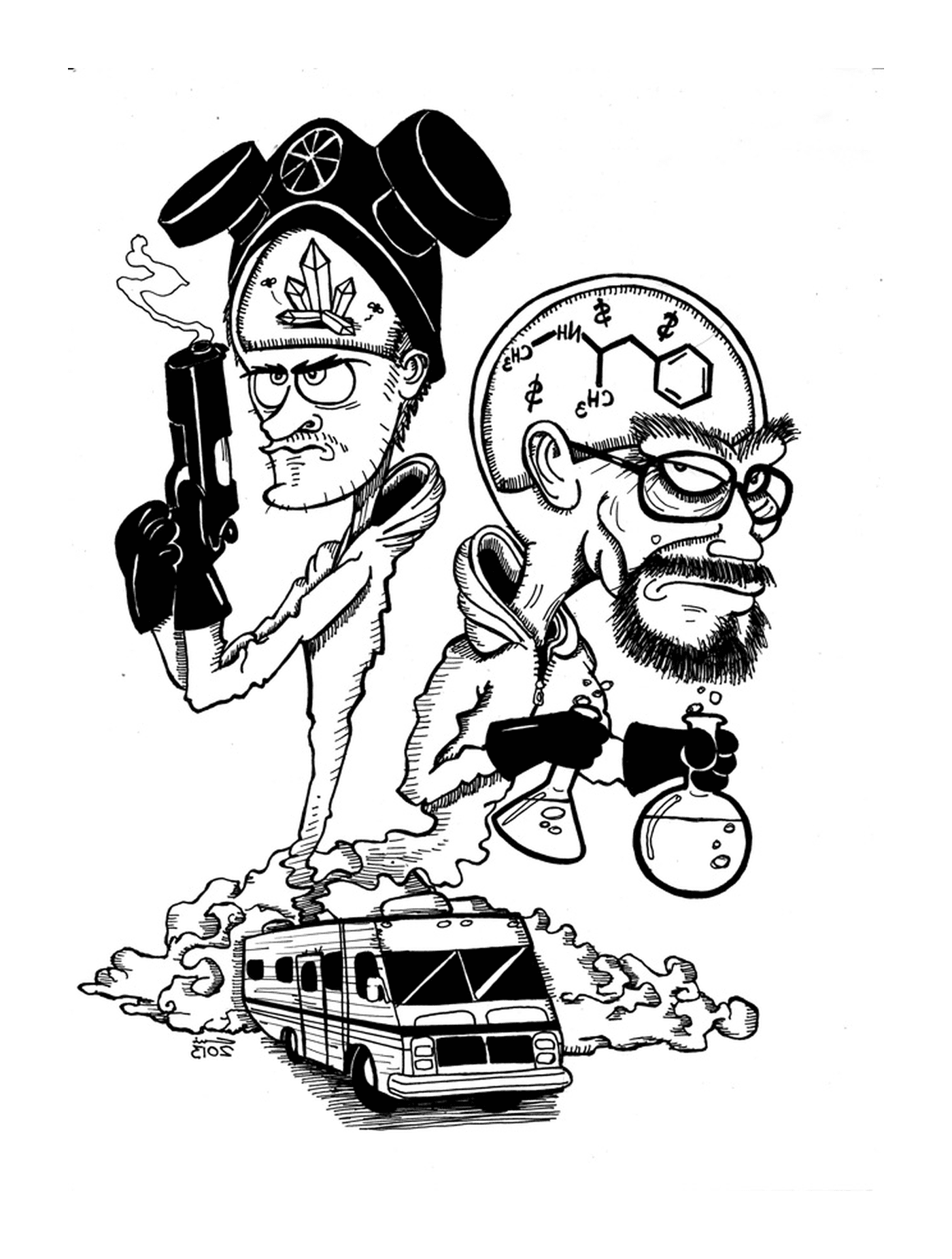 coloriage breaking bad by camikaze